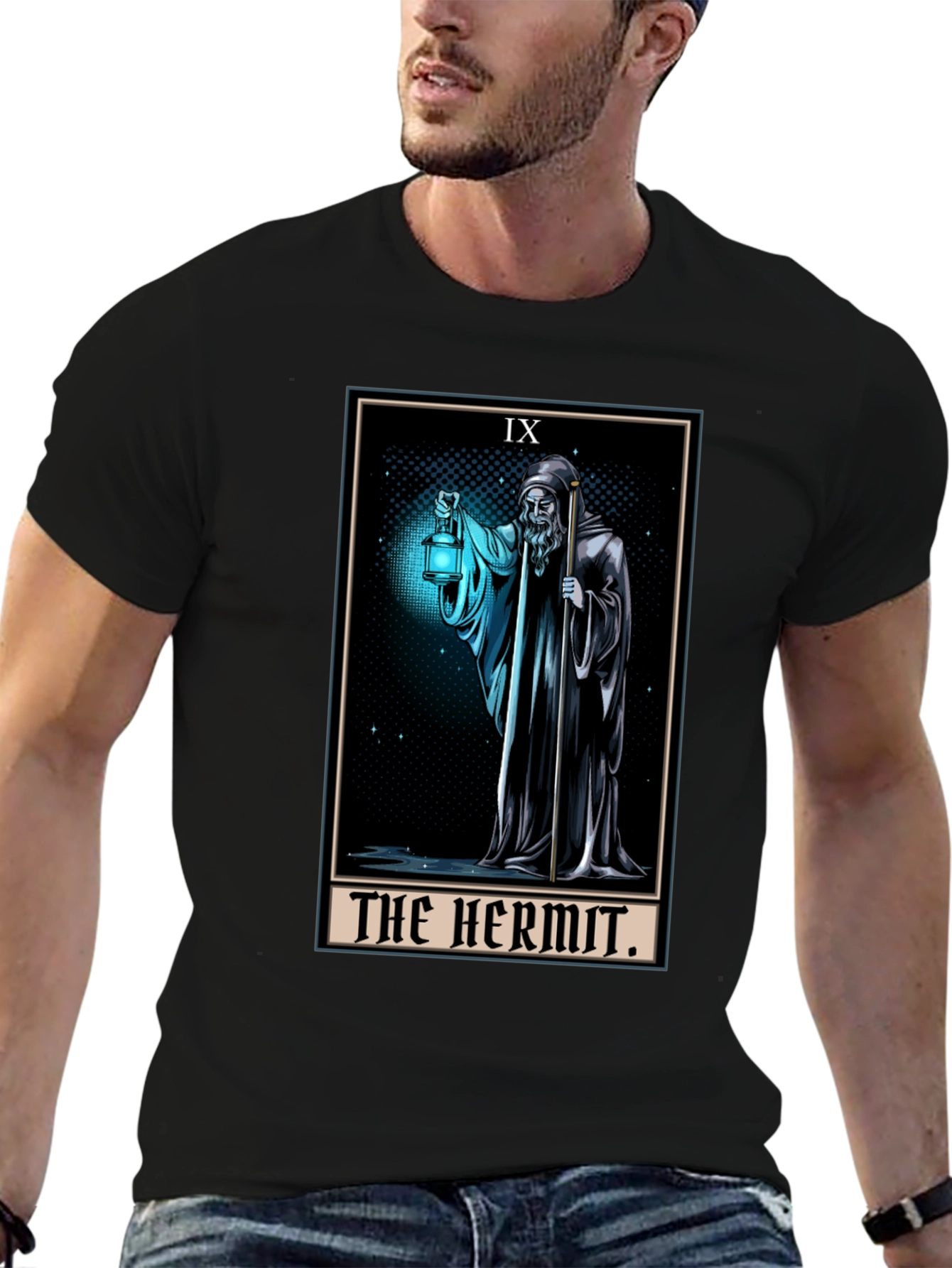 The Hermit Tarot Card Graphic T-Shirt - Unisex