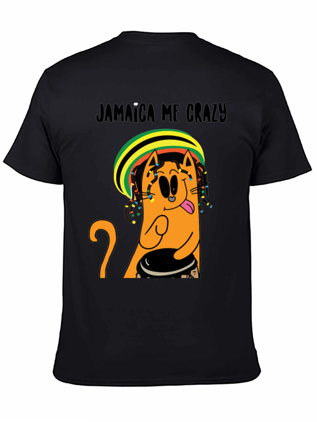 Jamaica Me Crazy T-Shirt - Cat Reggae Design