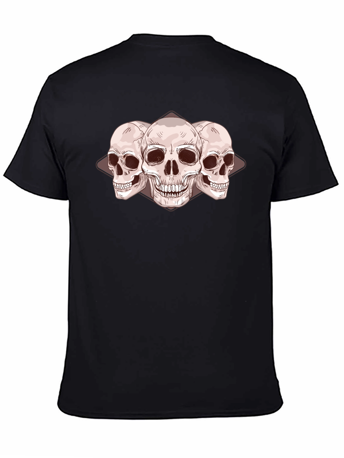 Skull Trio Graphic Tee - Dark Fashion