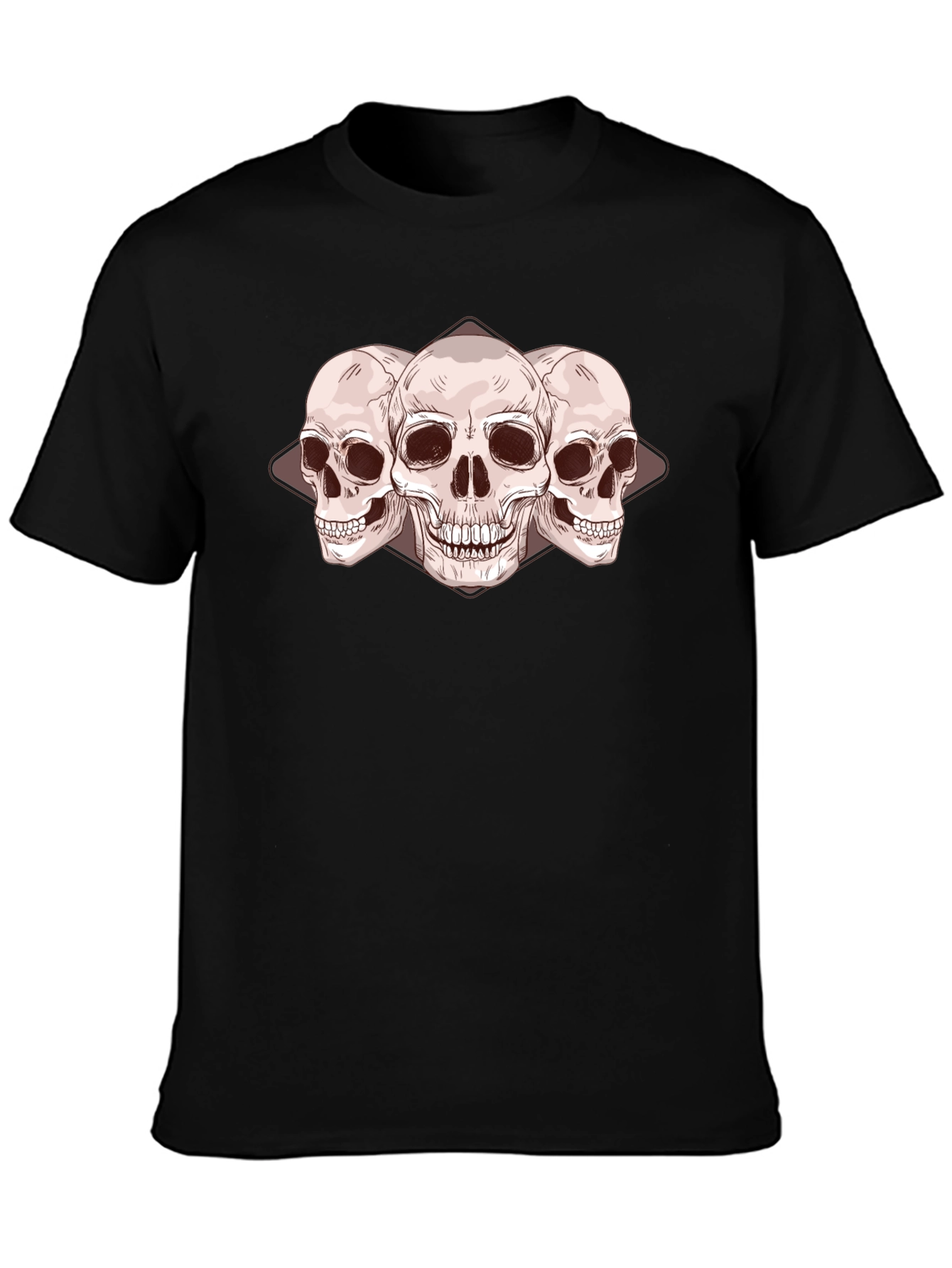 Skull Trio Graphic Tee - Dark Fashion
