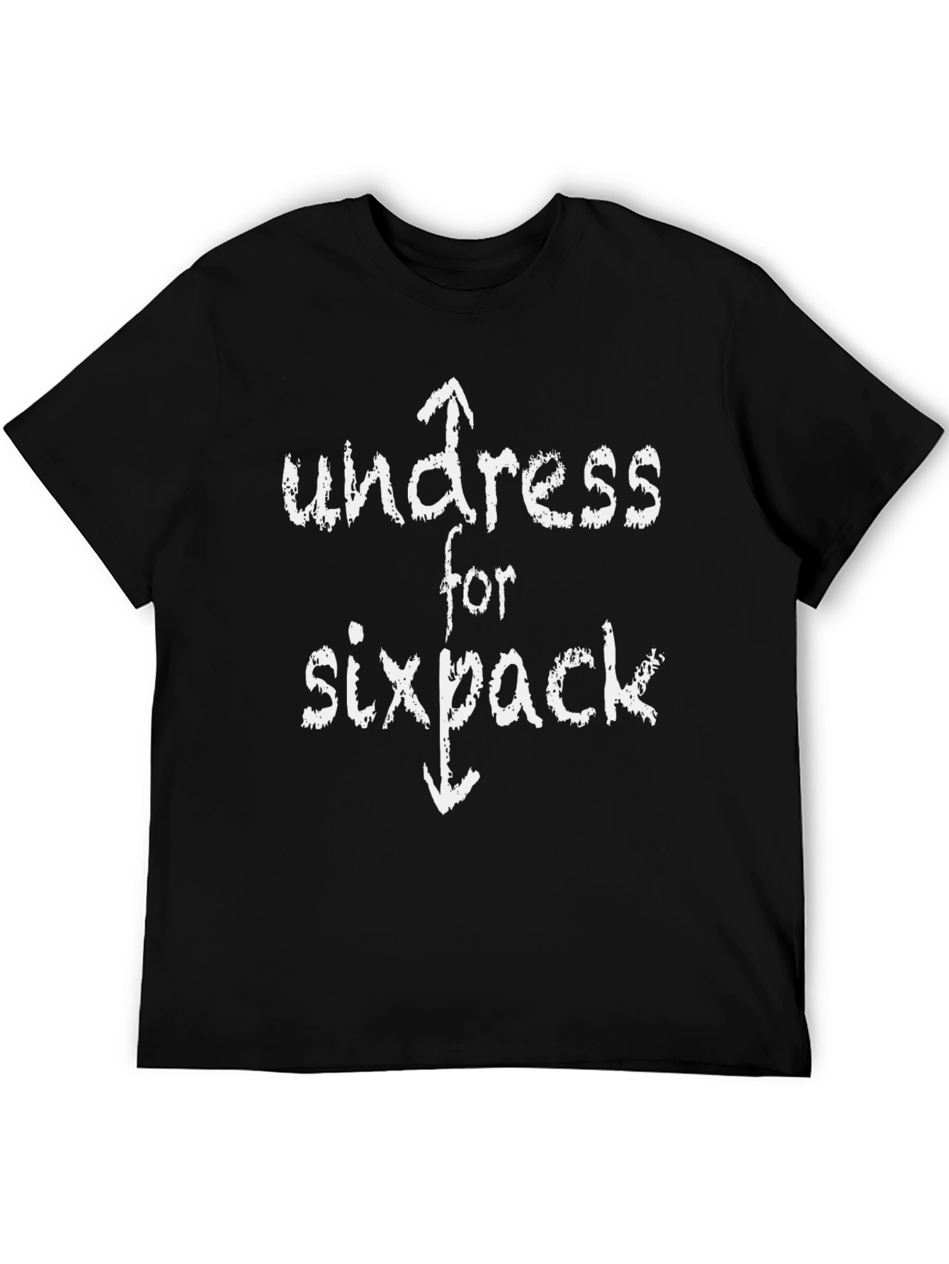 Undress for Sixpack Mens Black T-Shirt