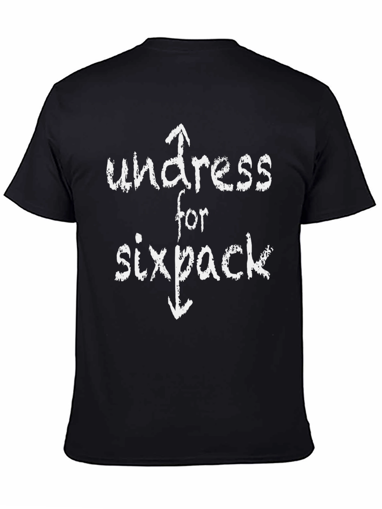 Undress for Sixpack Mens Black T-Shirt