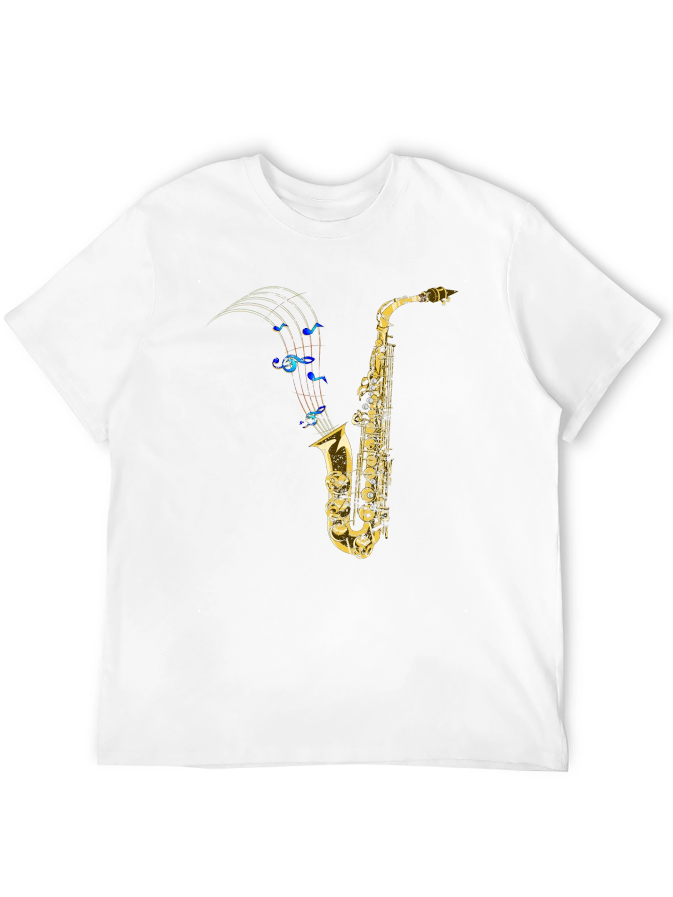 Saxophone Music Note Graphic T-Shirt