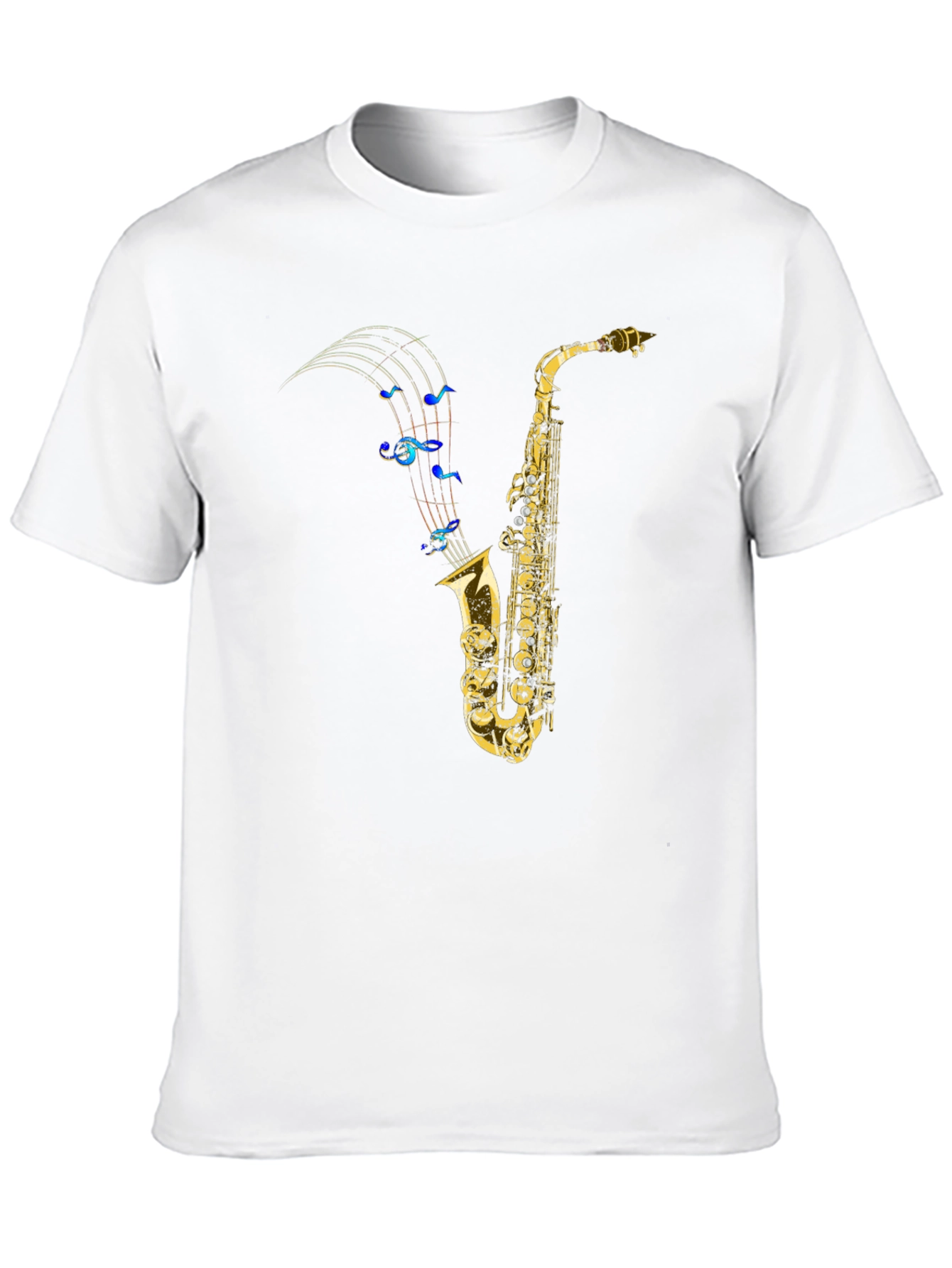 Saxophone Music Note Graphic T-Shirt
