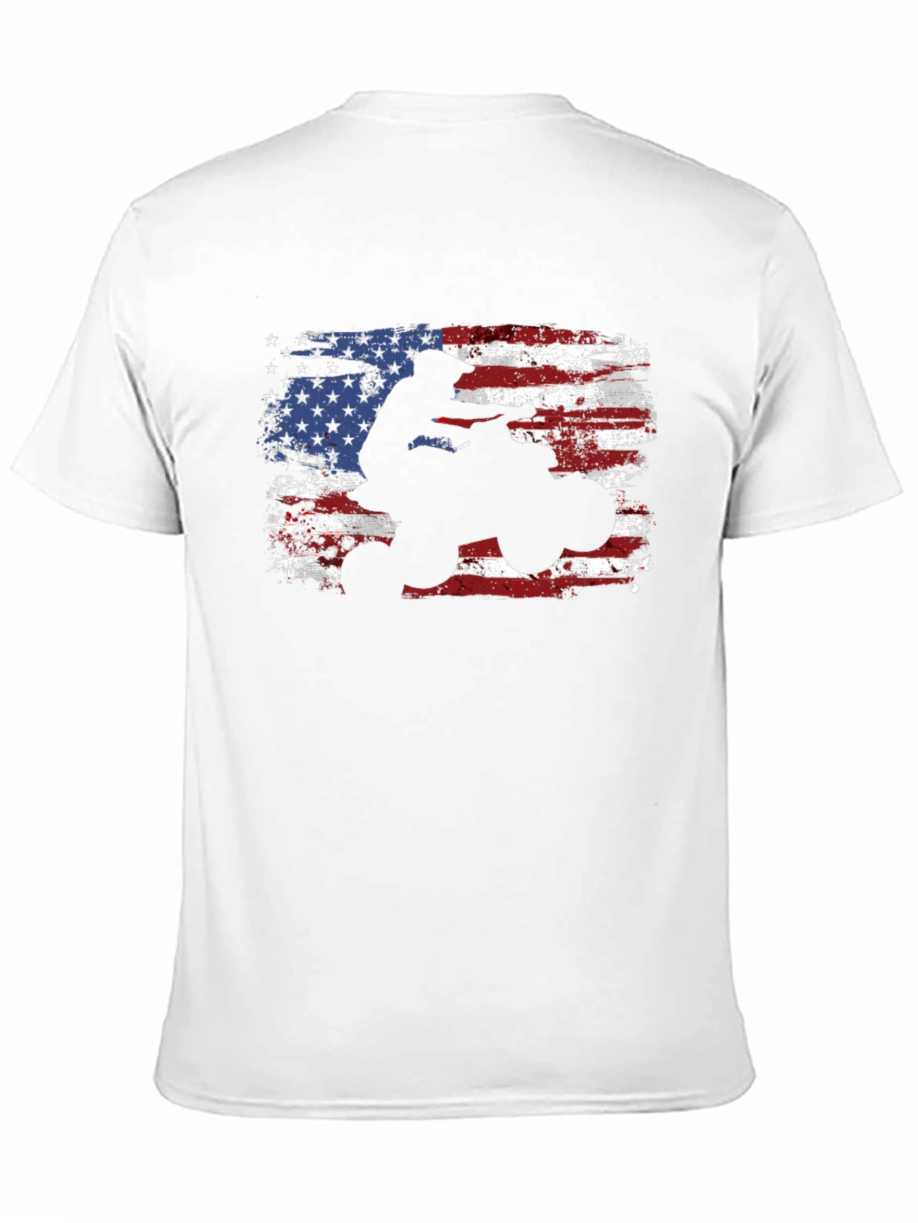 American Flag ATV Rider Black T-Shirt