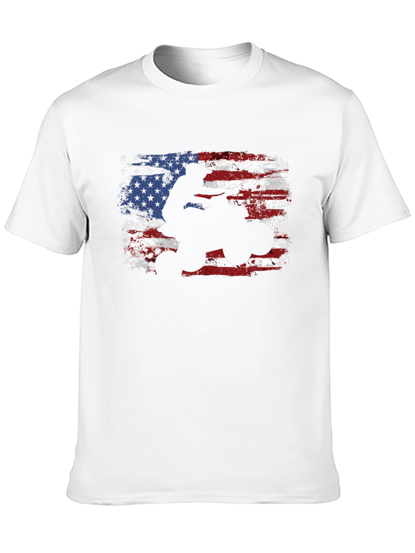 American Flag ATV Rider Black T-Shirt