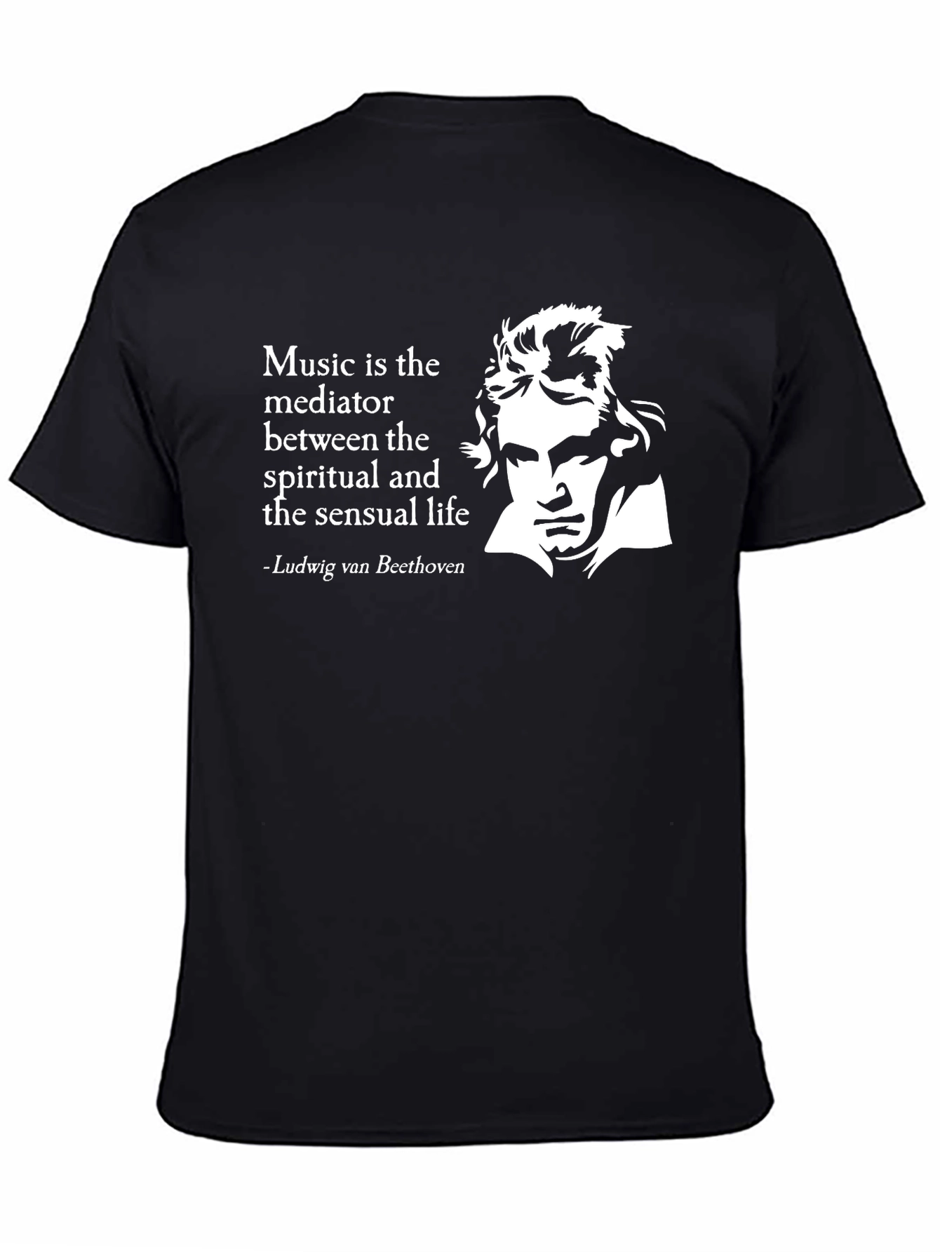 Beethoven Quote Graphic Tee - Music is Life