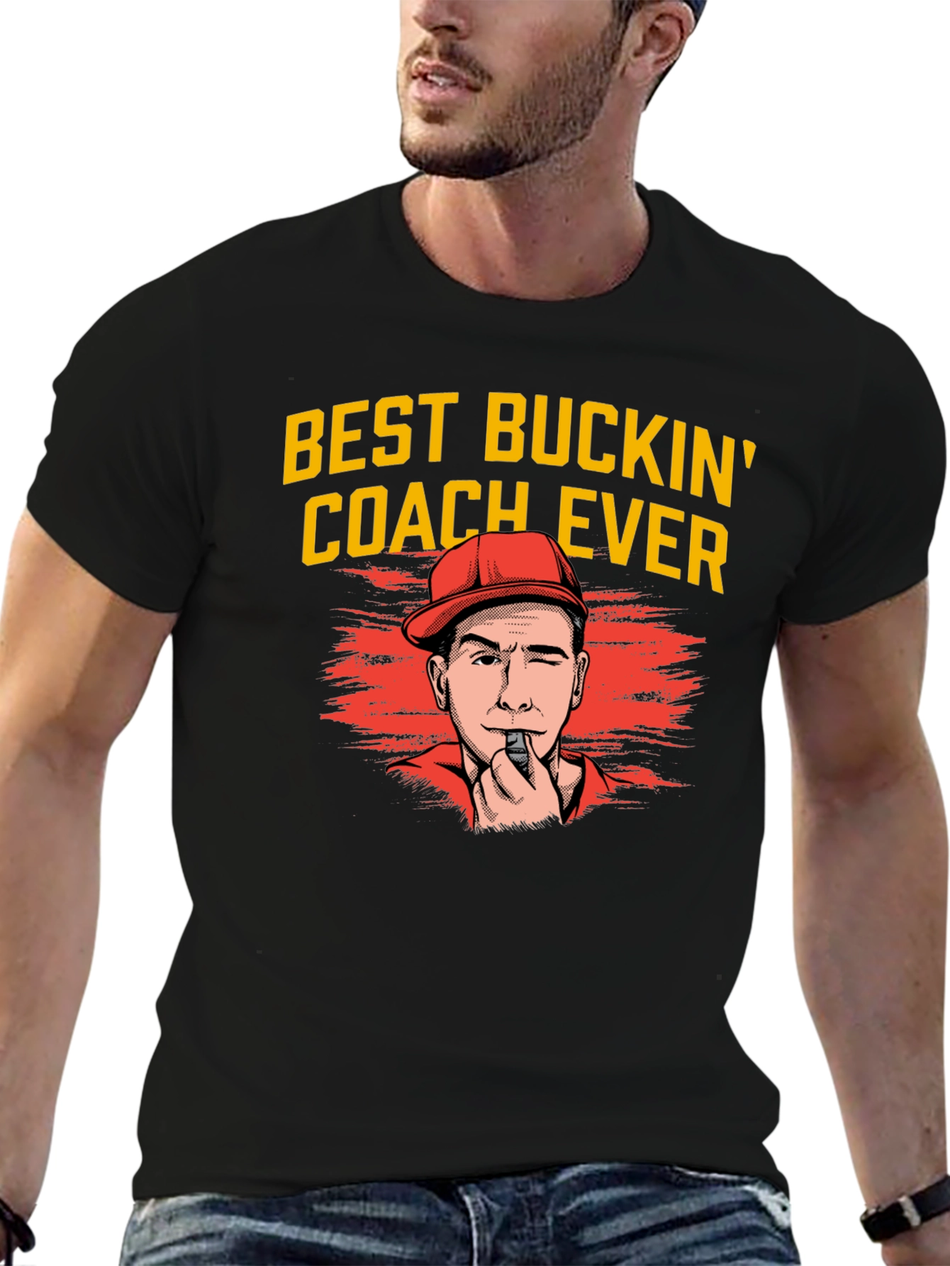 Best Buckin Coach Ever Graphic Tee
