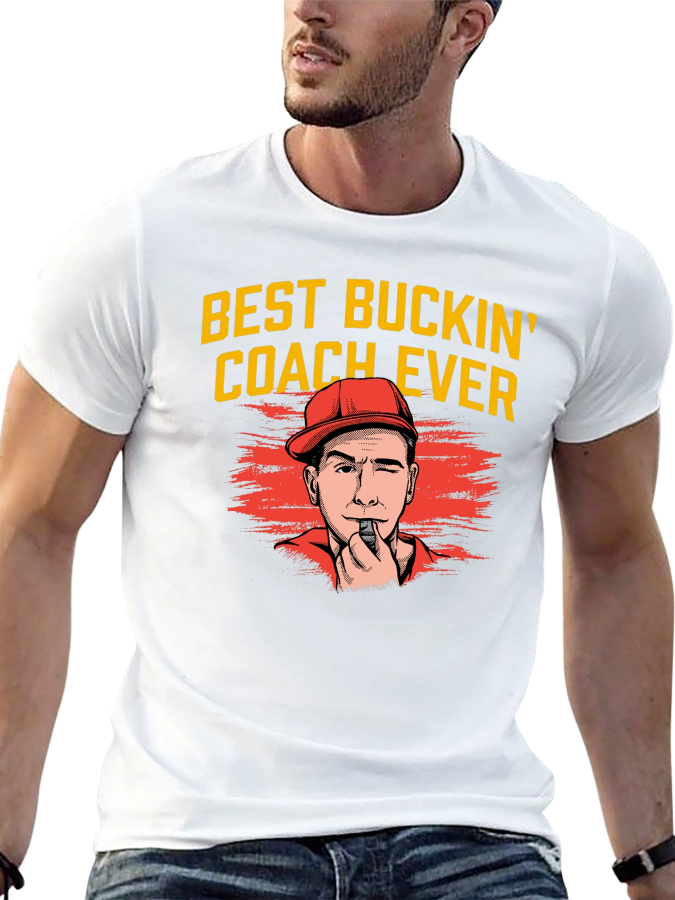 Best Buckin Coach Ever Graphic Tee