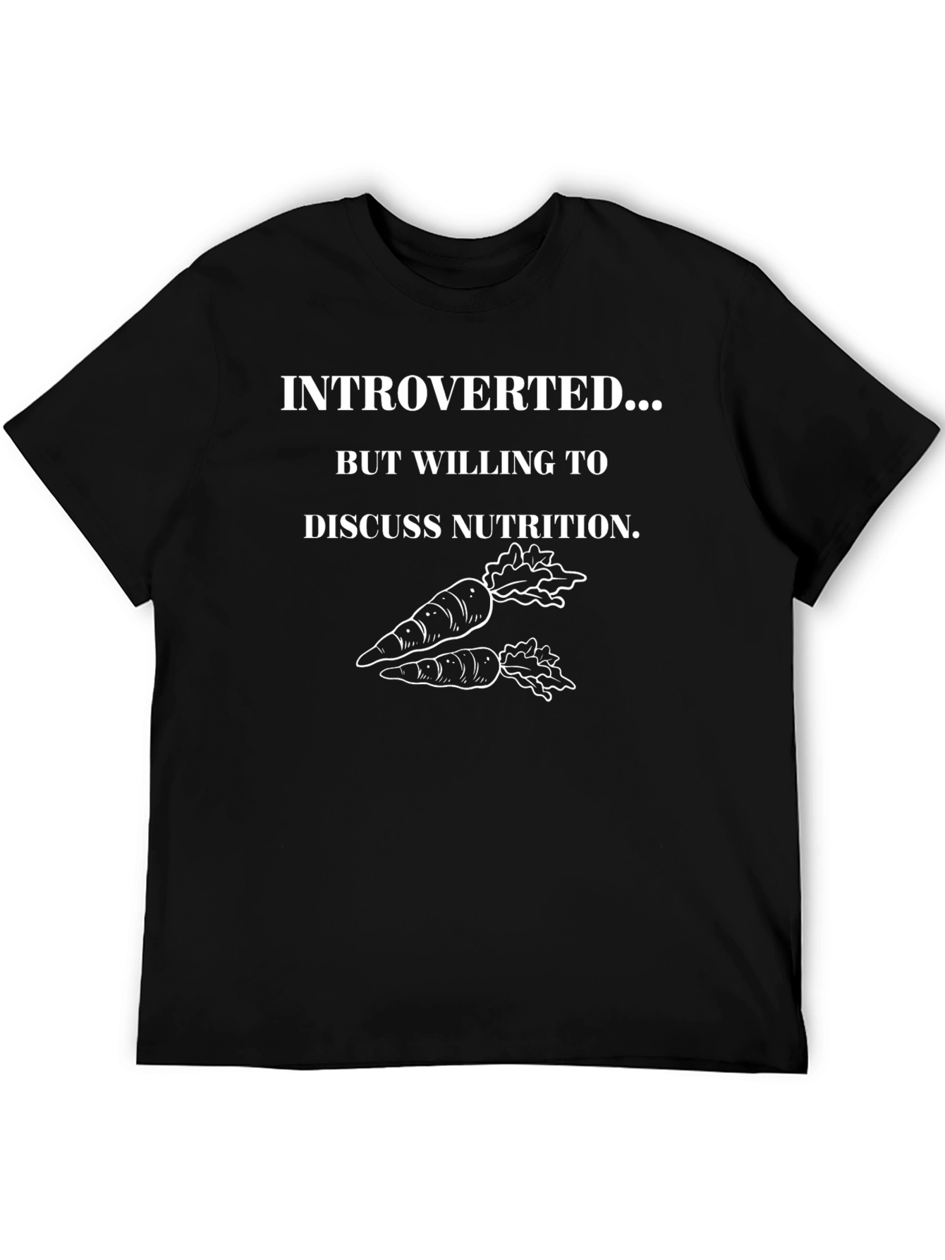 Introverted Nutritionist Black T-Shirt