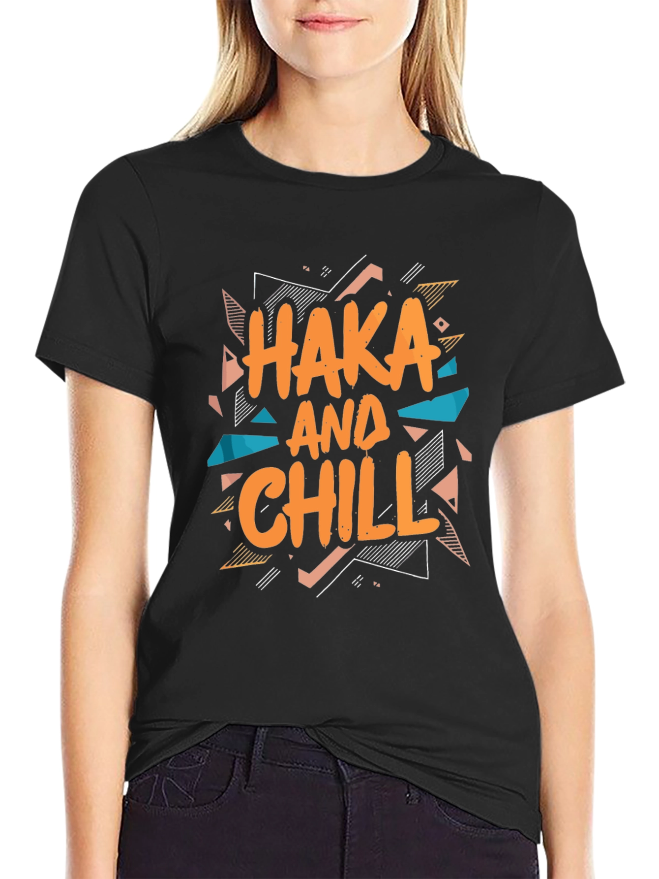 Haka and Chill Graphic Tee - Black