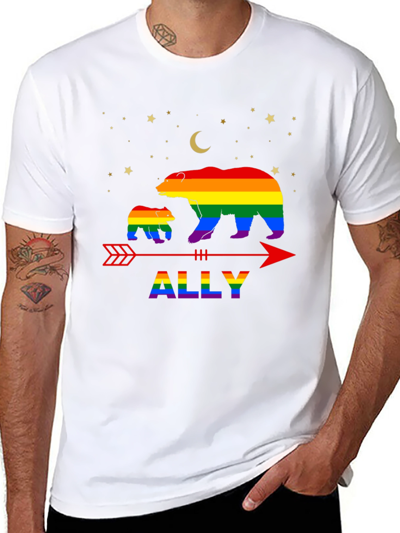 LGBTQ Ally Bear Pride T-Shirt