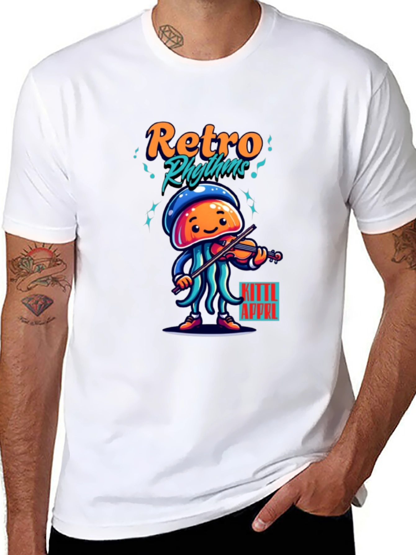 Retro Rhythms Jellyfish Musician Tee