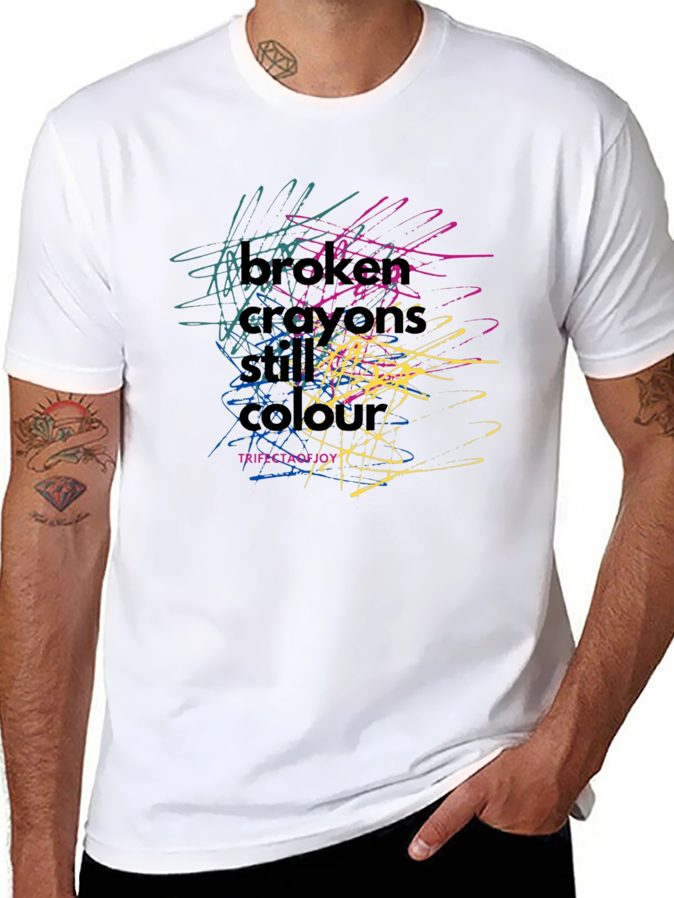 Broken Crayons Still Colour Graphic T-Shirt