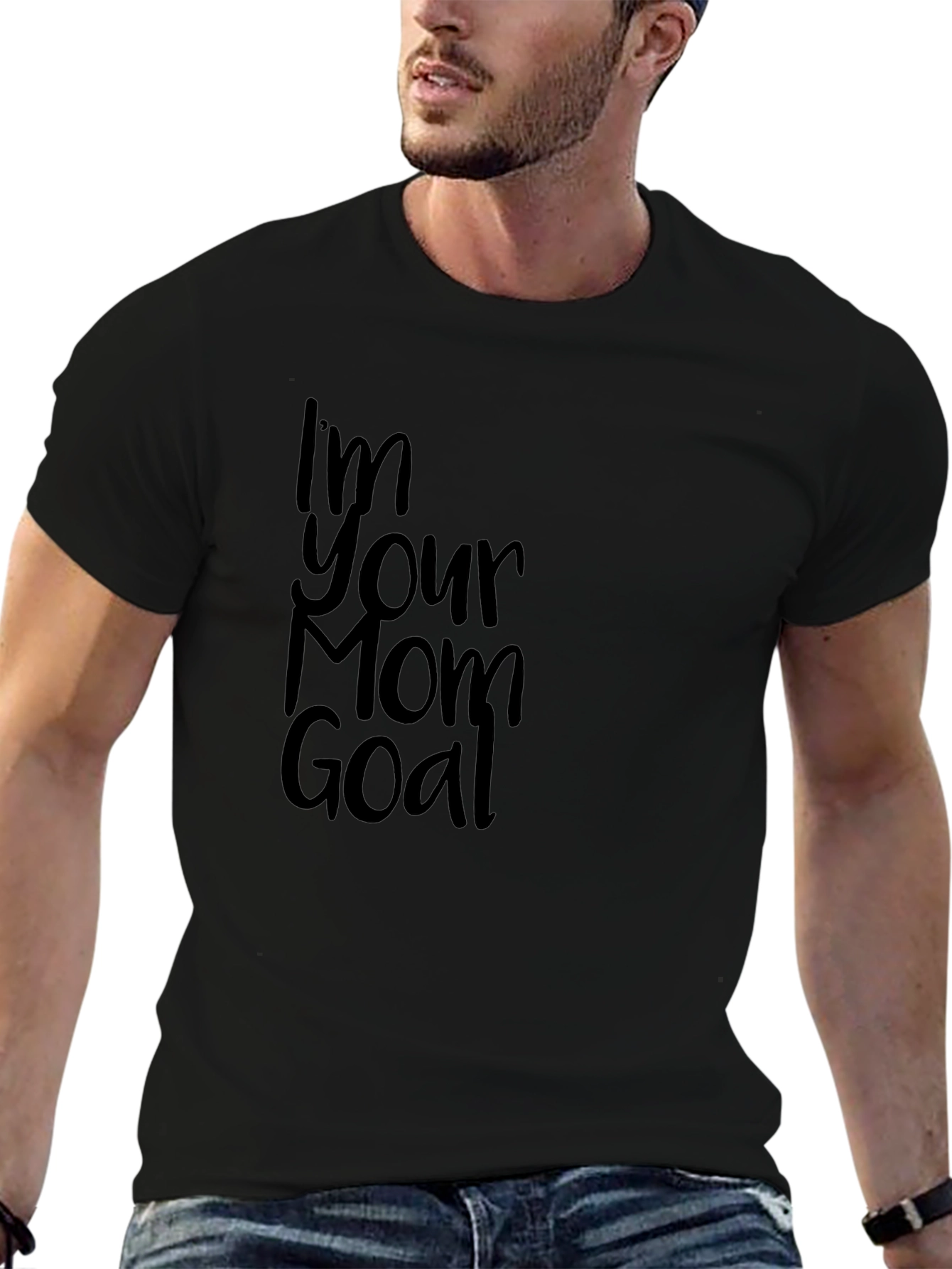 Im Your Mom Goal Black T-Shirt