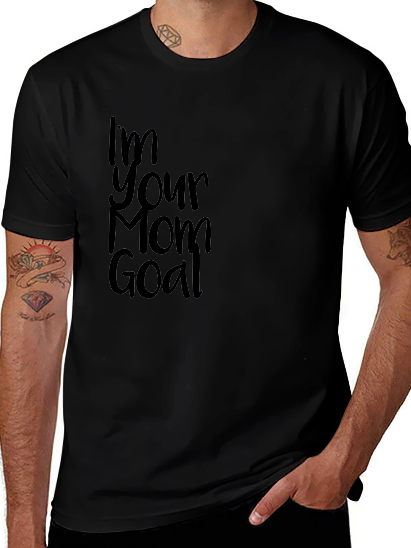 Im Your Mom Goal Black T-Shirt