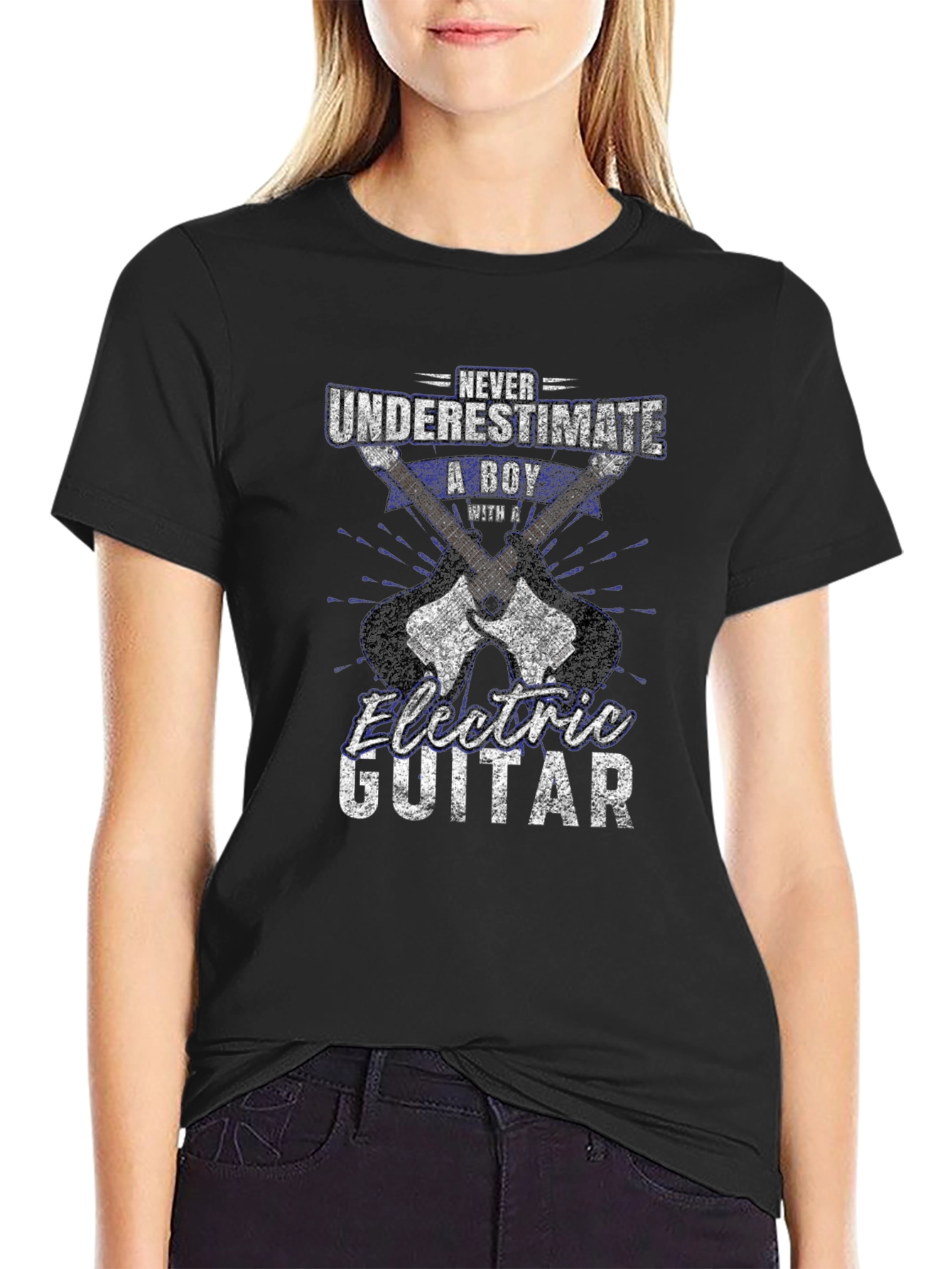 Electric Guitar Boy T-Shirt - Never Underestimate