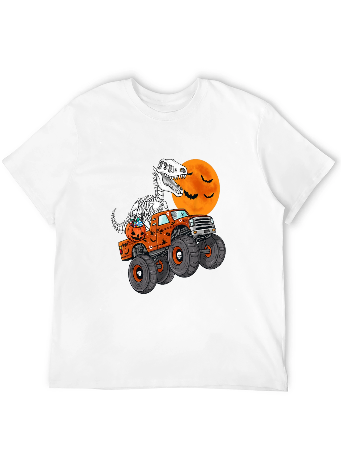 Halloween Dinosaur Monster Truck T-Shirt