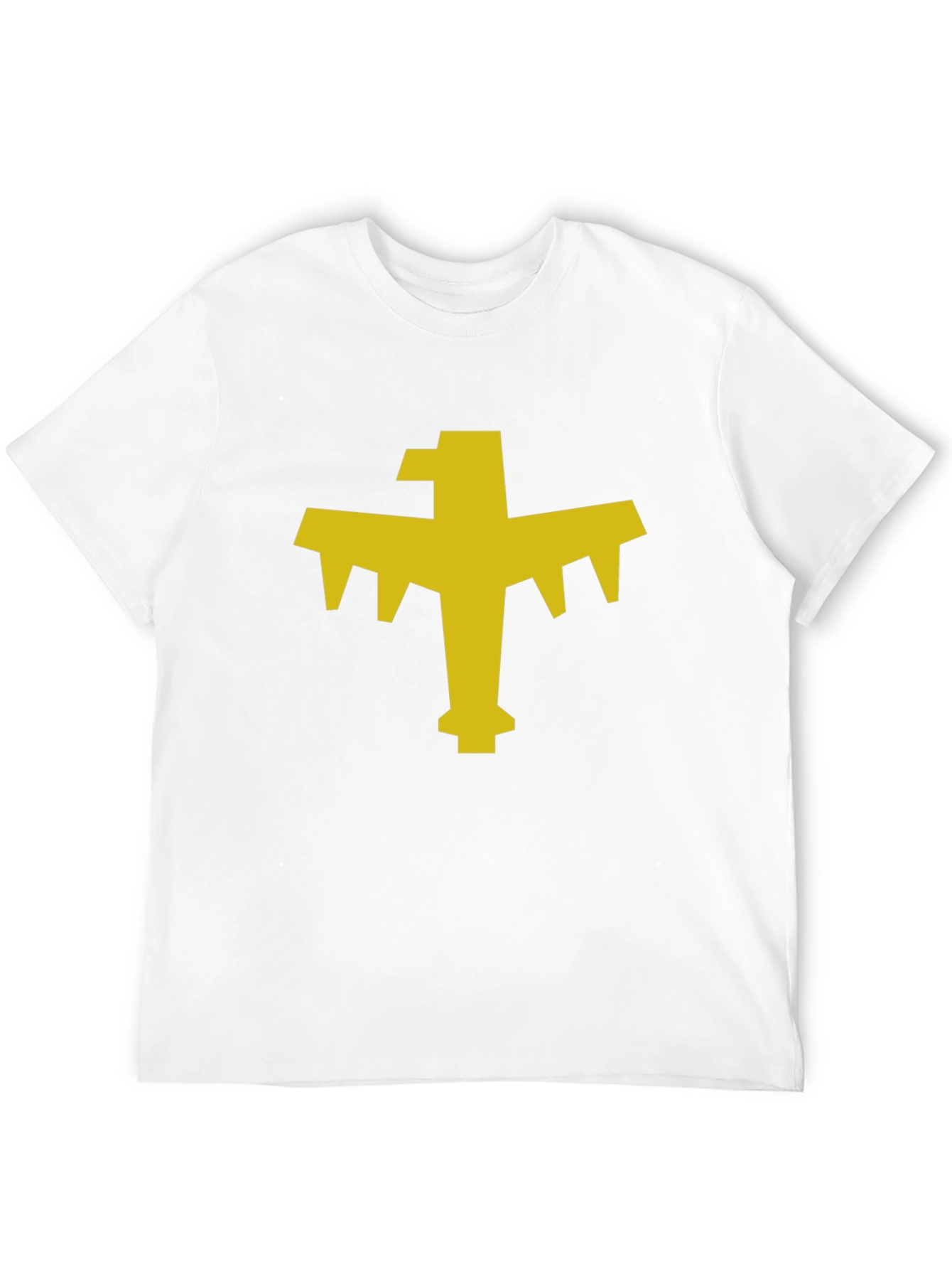 Geometric Bird Graphic Tee - Black Cotton Blend T-Shirt