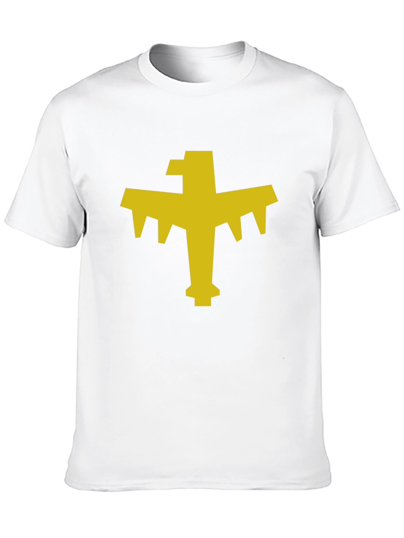 Geometric Bird Graphic Tee - Black Cotton Blend T-Shirt