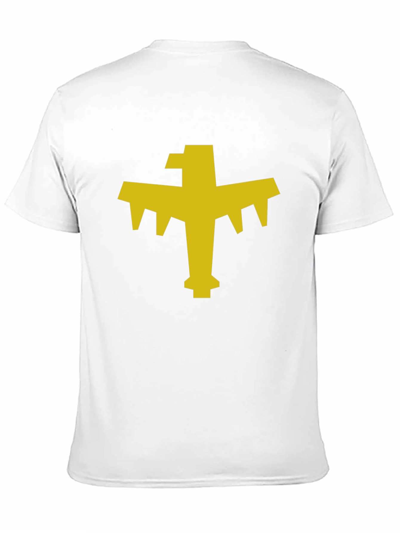 Geometric Bird Graphic Tee - Black Cotton Blend T-Shirt