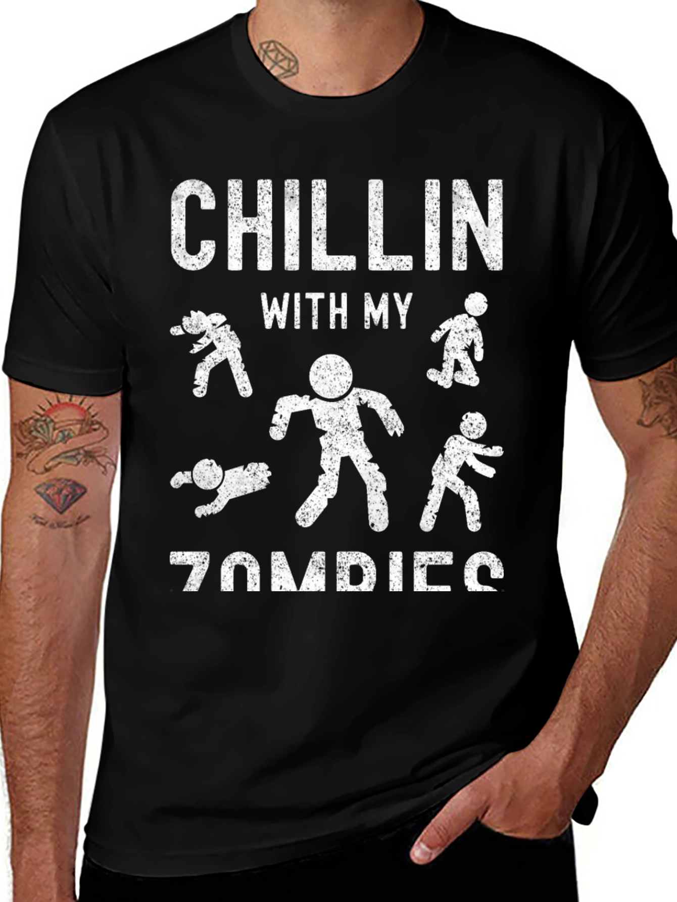 Chillin With My Zombies Graphic Tee