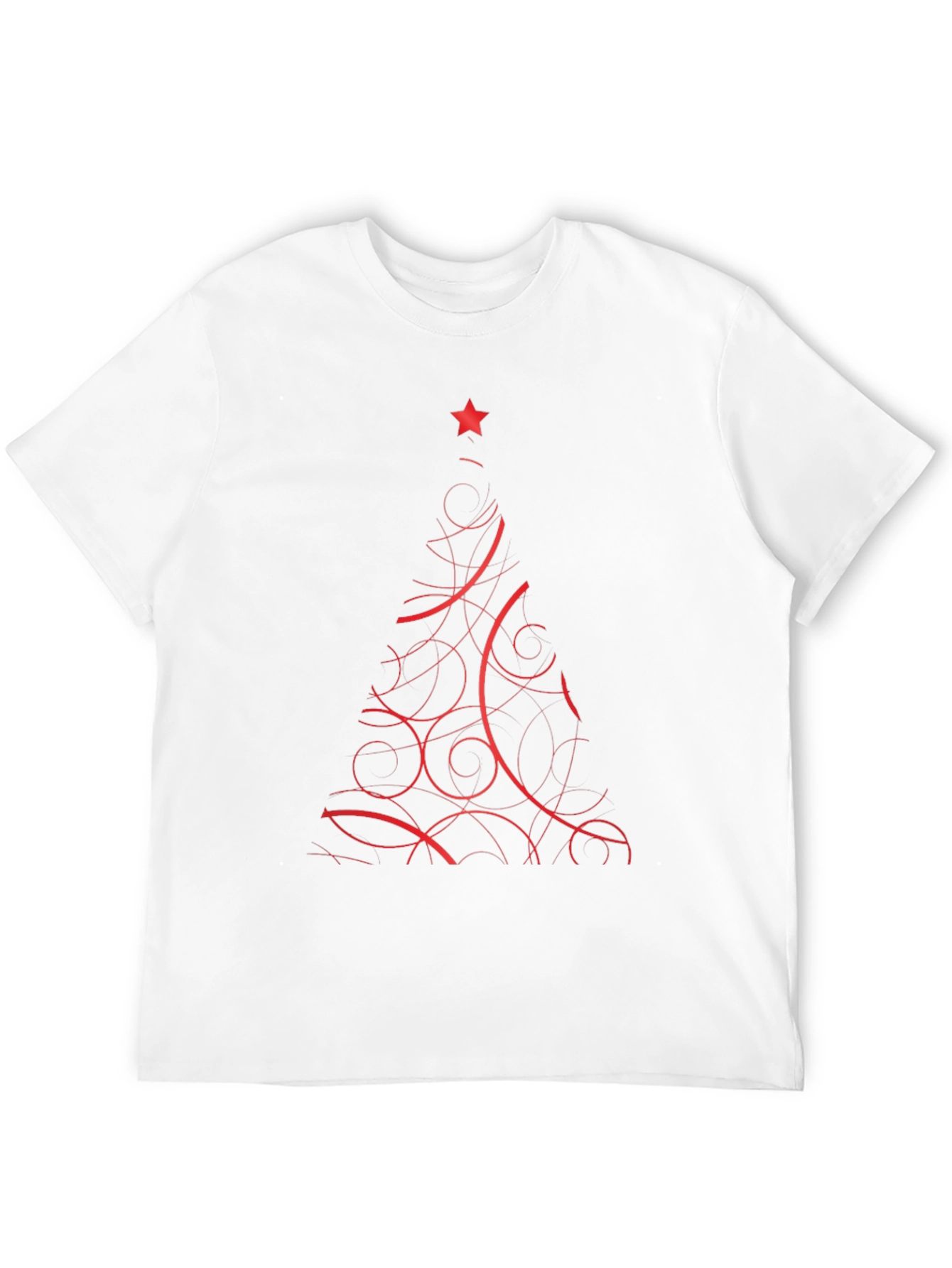 Festive Christmas Tree Graphic Tee - Black