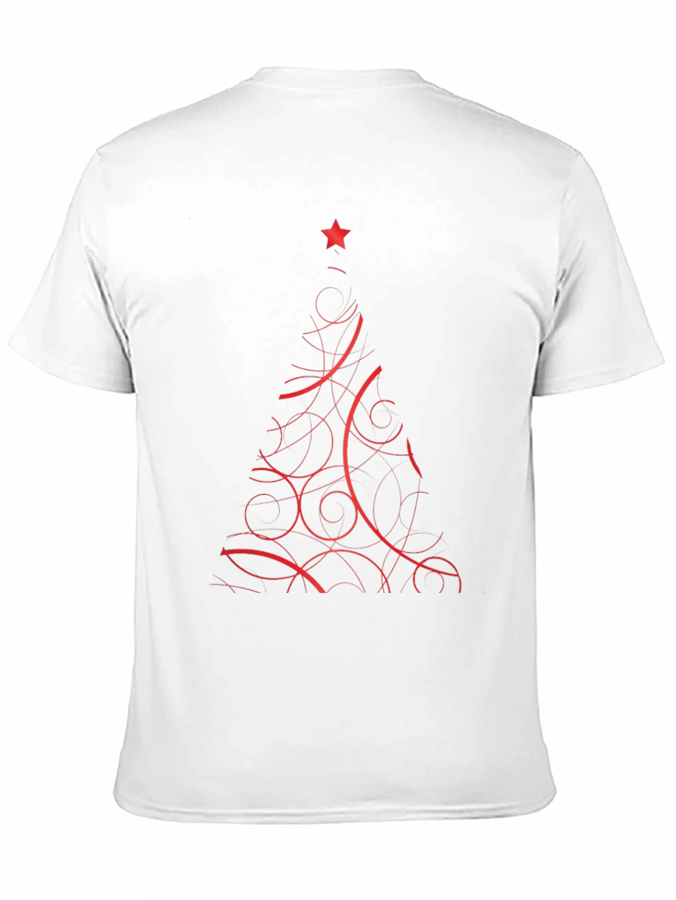 Festive Christmas Tree Graphic Tee - Black