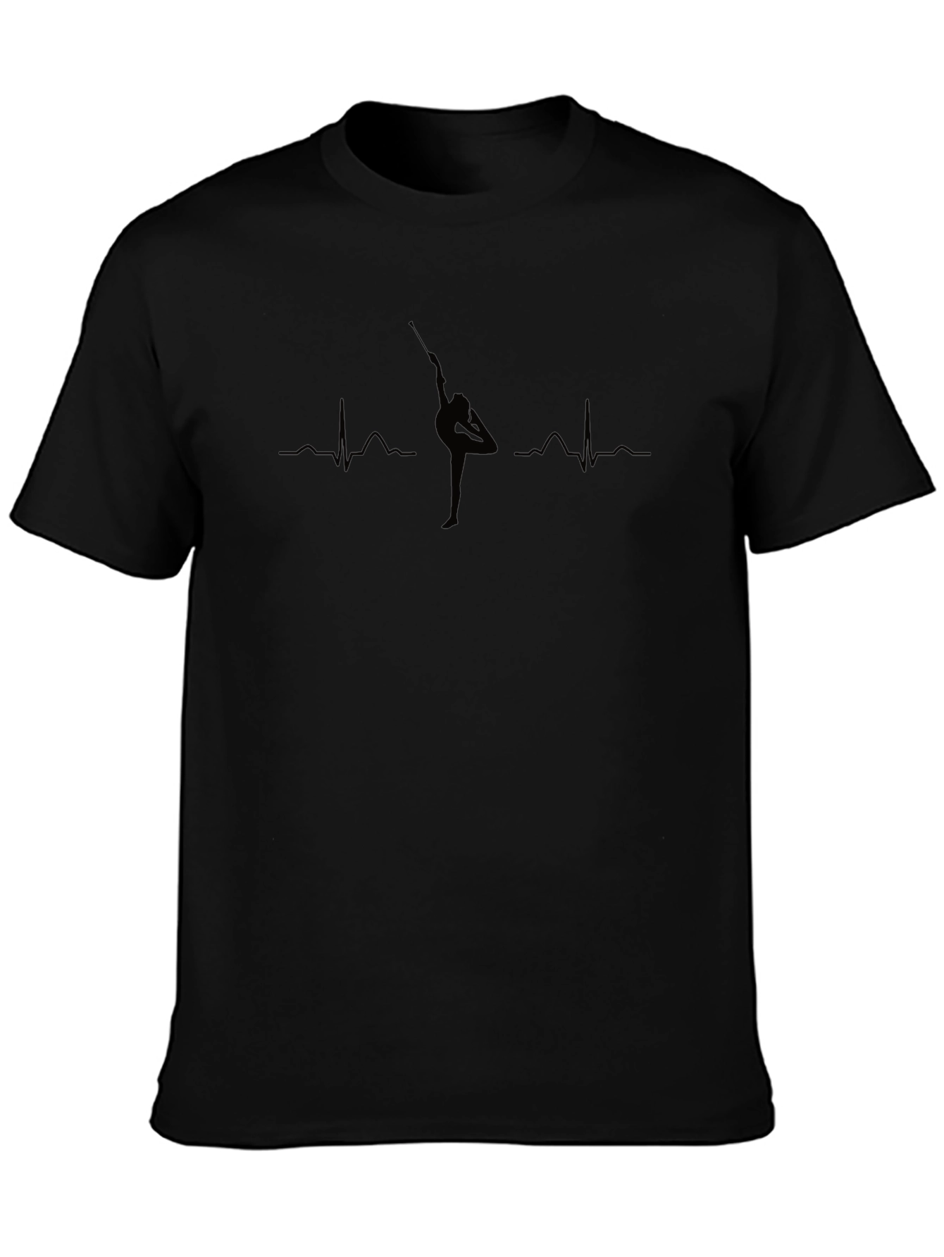 Rhythmic Gymnastics Heartbeat T-Shirt - Black