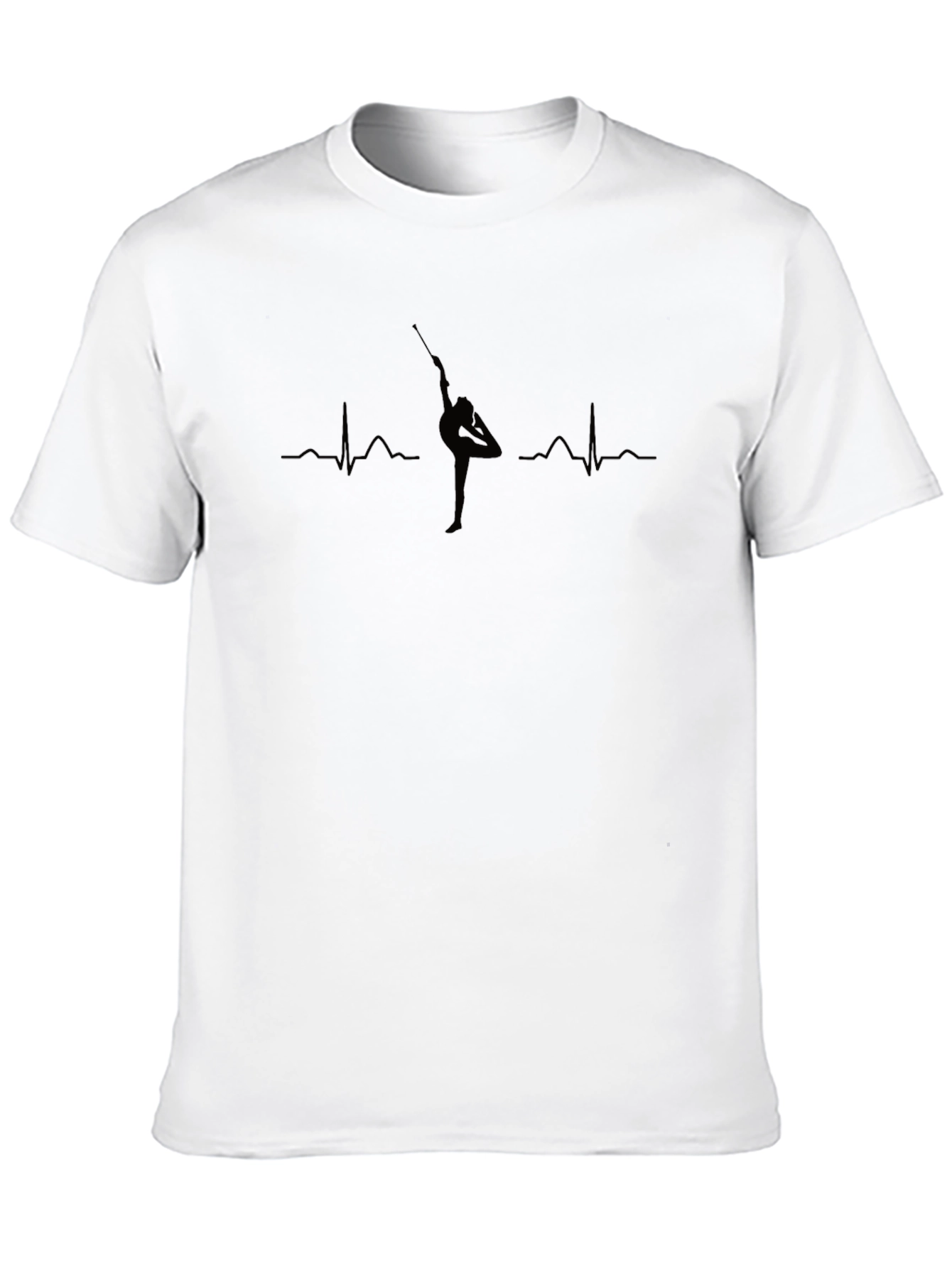 Rhythmic Gymnastics Heartbeat T-Shirt - Black