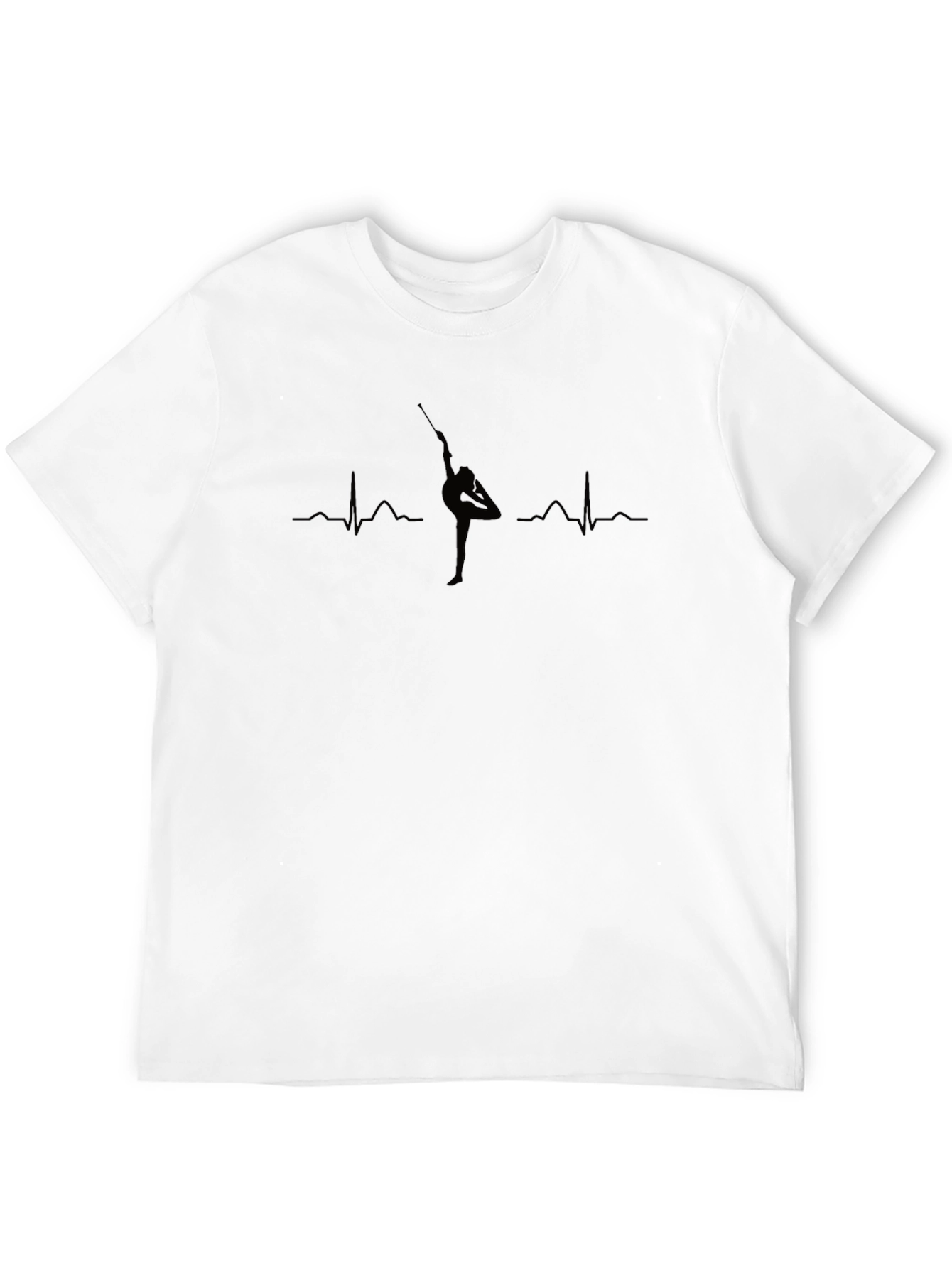 Rhythmic Gymnastics Heartbeat T-Shirt - Black