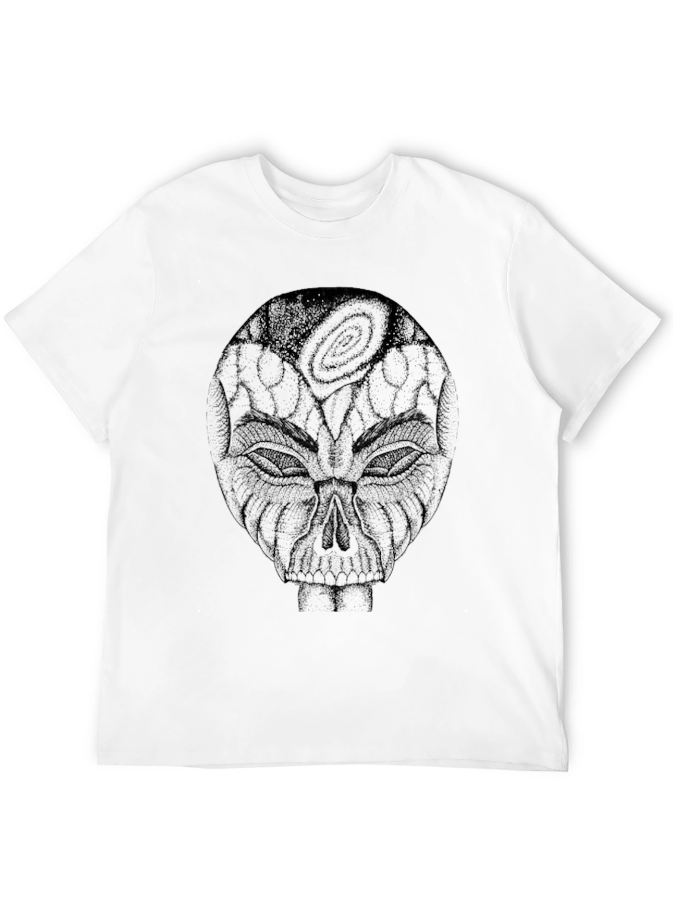 Cosmic Skull Graphic Tee - Black