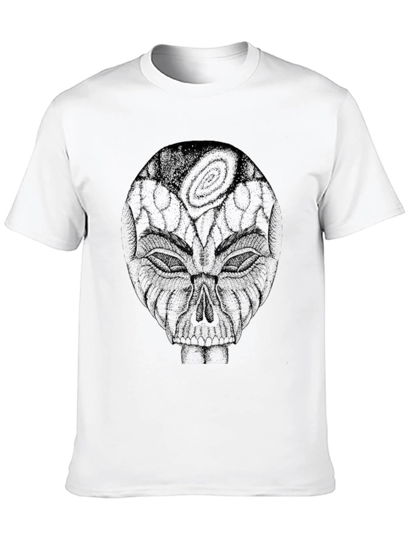 Cosmic Skull Graphic Tee - Black
