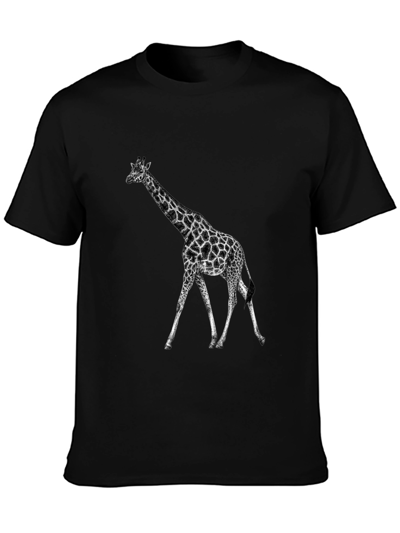 Giraffe Graphic Tee - Black Casual T-Shirt