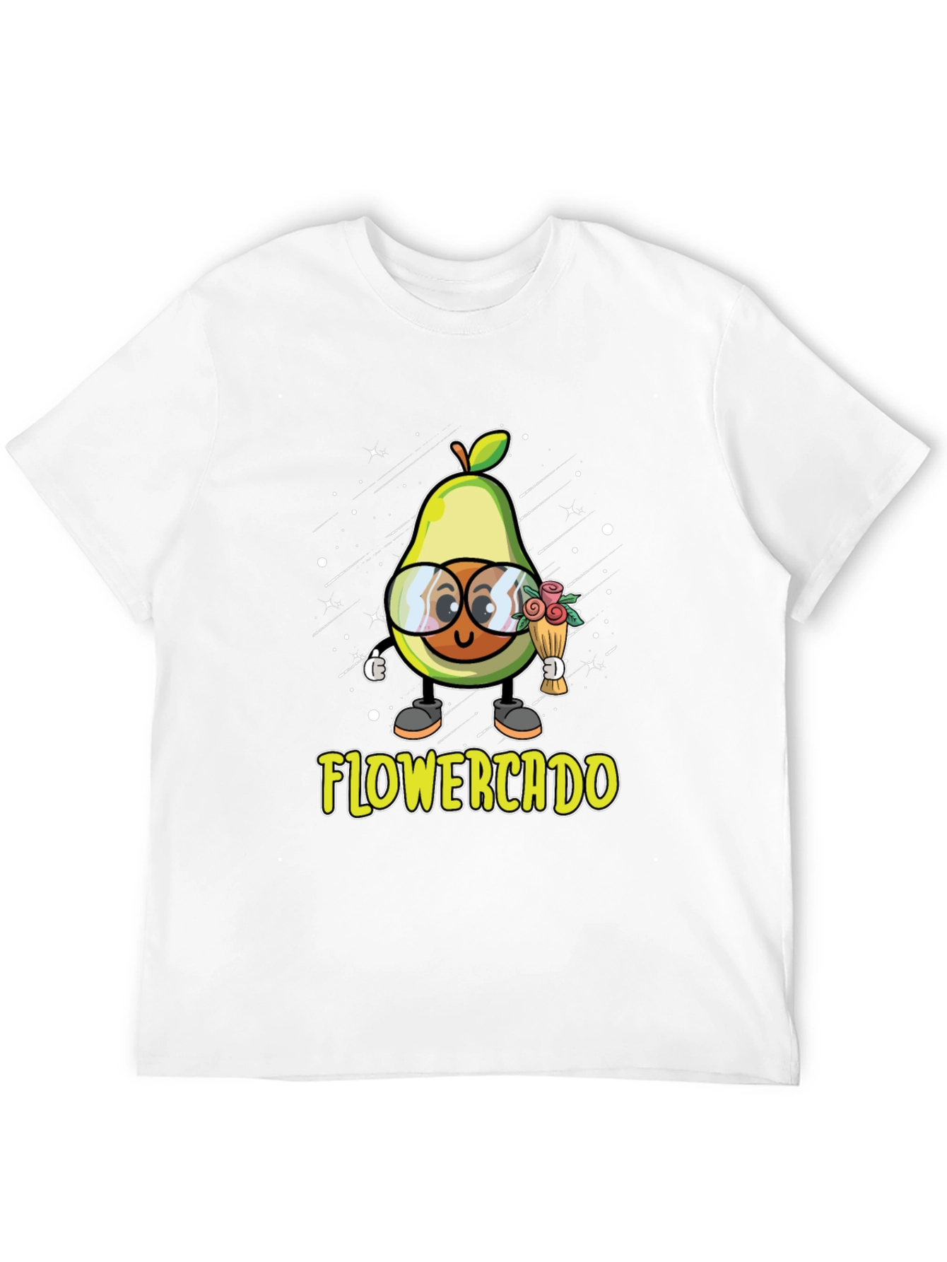 Flowercado T-Shirt - Cute Avocado with Flowers Graphic Tee