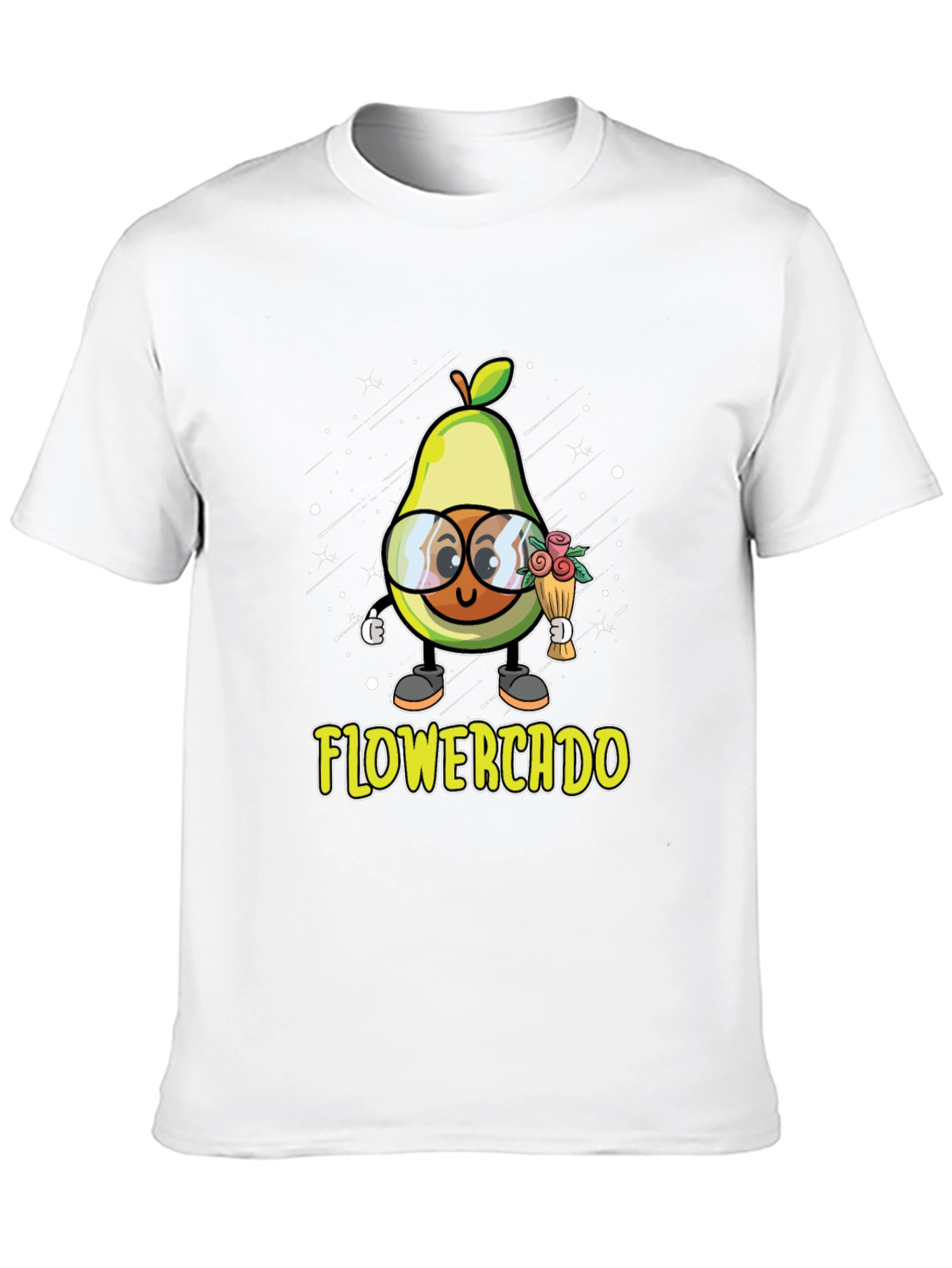Flowercado T-Shirt - Cute Avocado with Flowers Graphic Tee