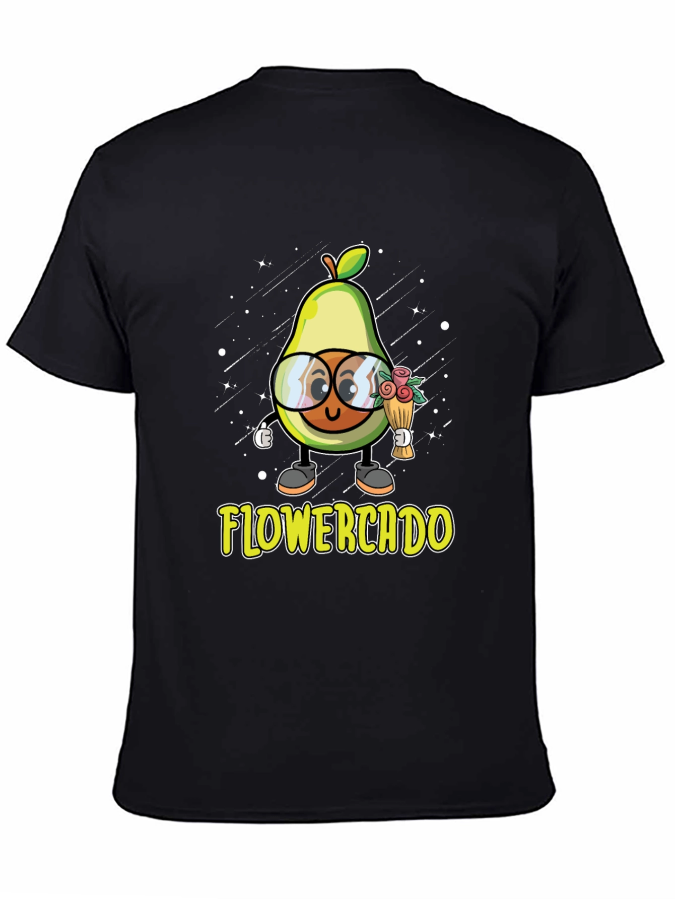 Flowercado T-Shirt - Cute Avocado with Flowers Graphic Tee