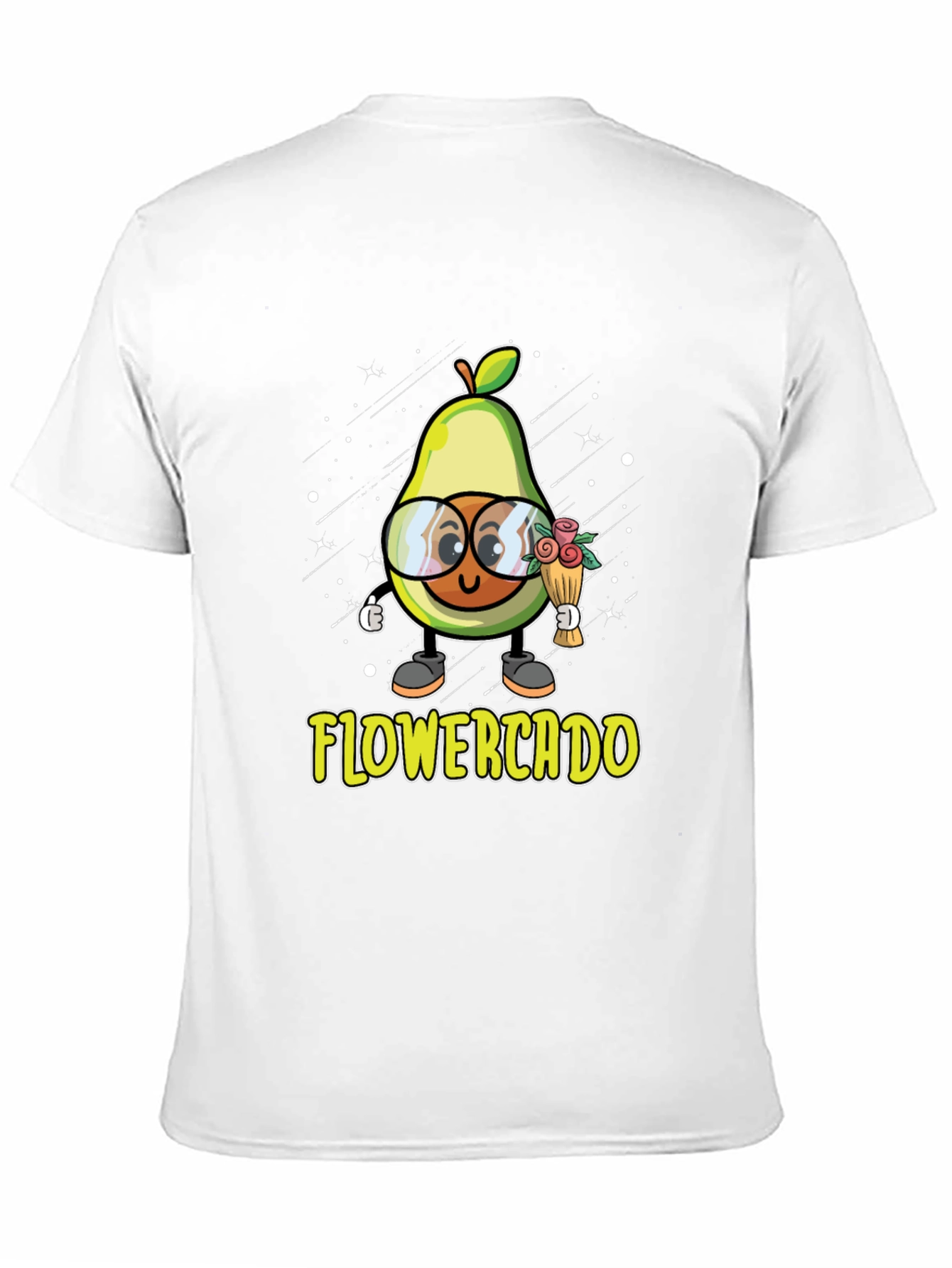 Flowercado T-Shirt - Cute Avocado with Flowers Graphic Tee