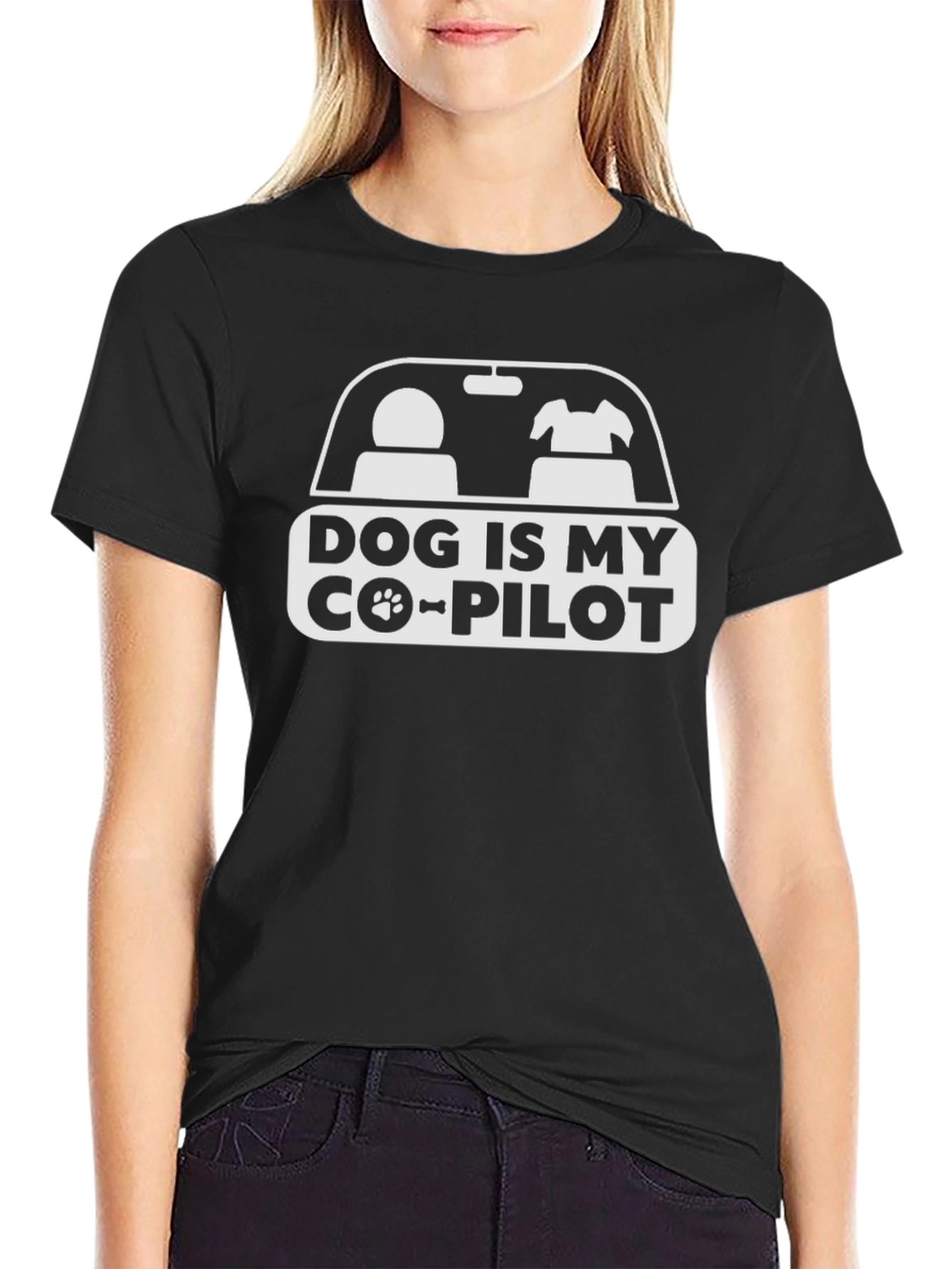 Dog Is My Co-Pilot Graphic T-Shirt
