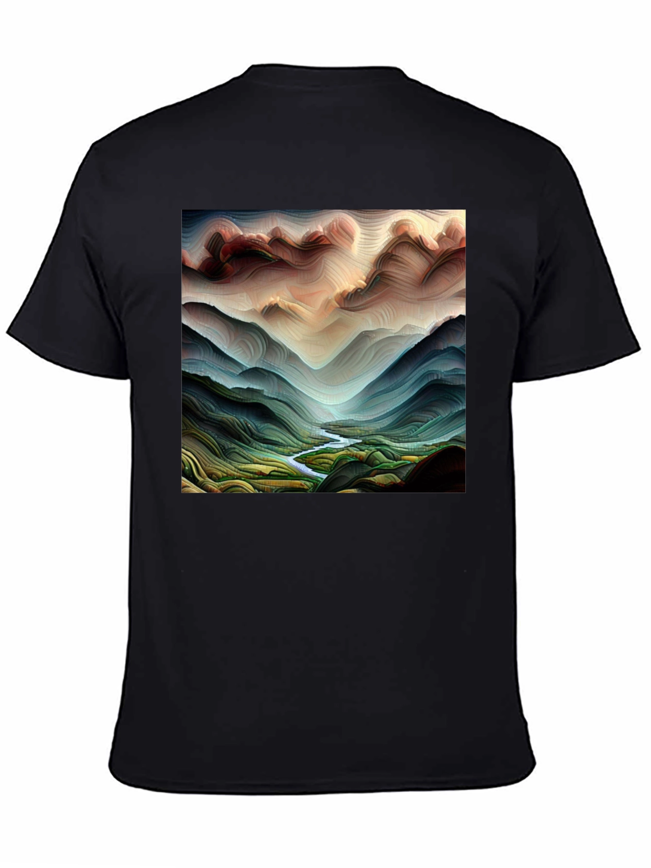 Abstract Mountainscape Graphic Tee