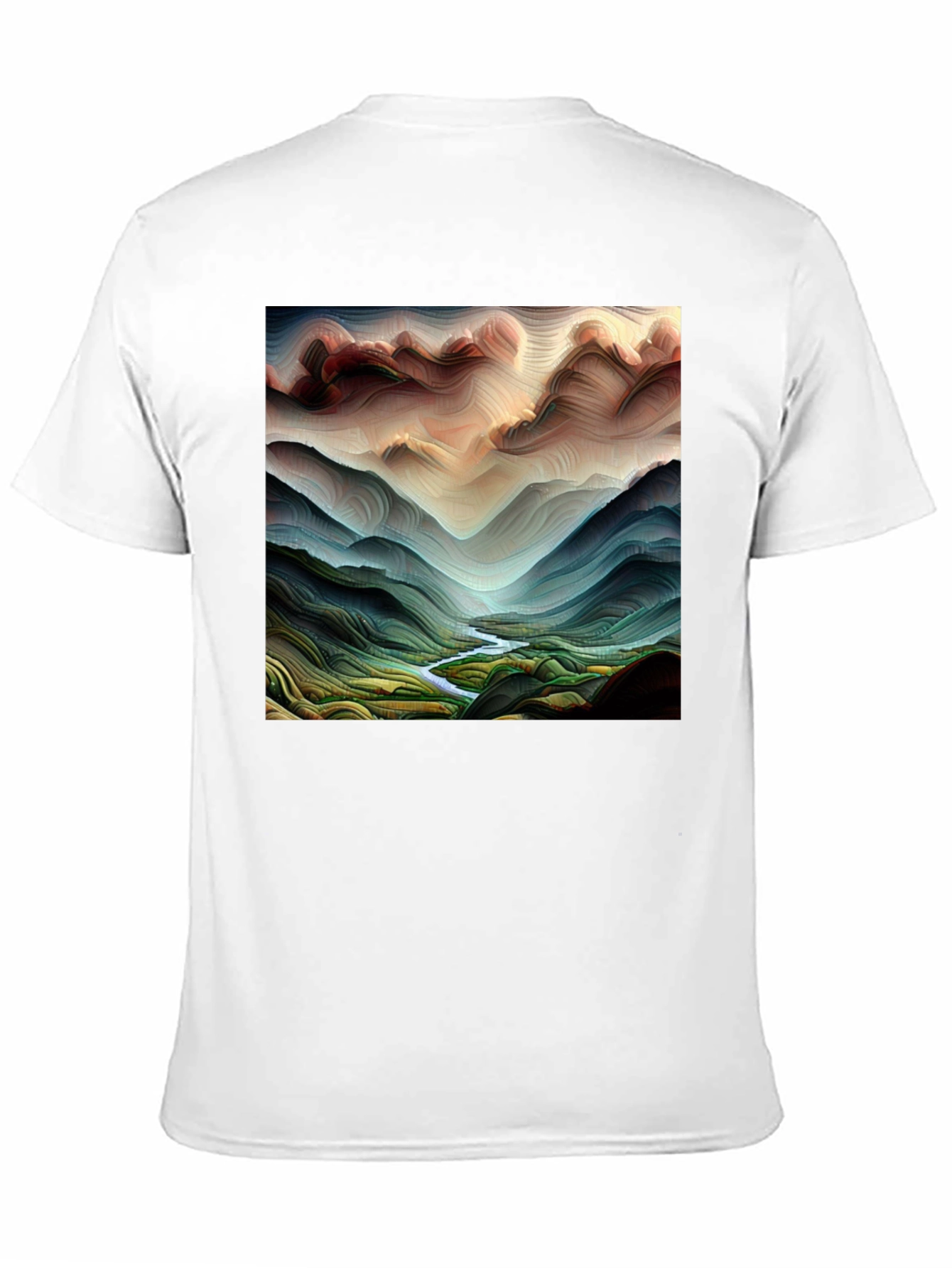 Abstract Mountainscape Graphic Tee