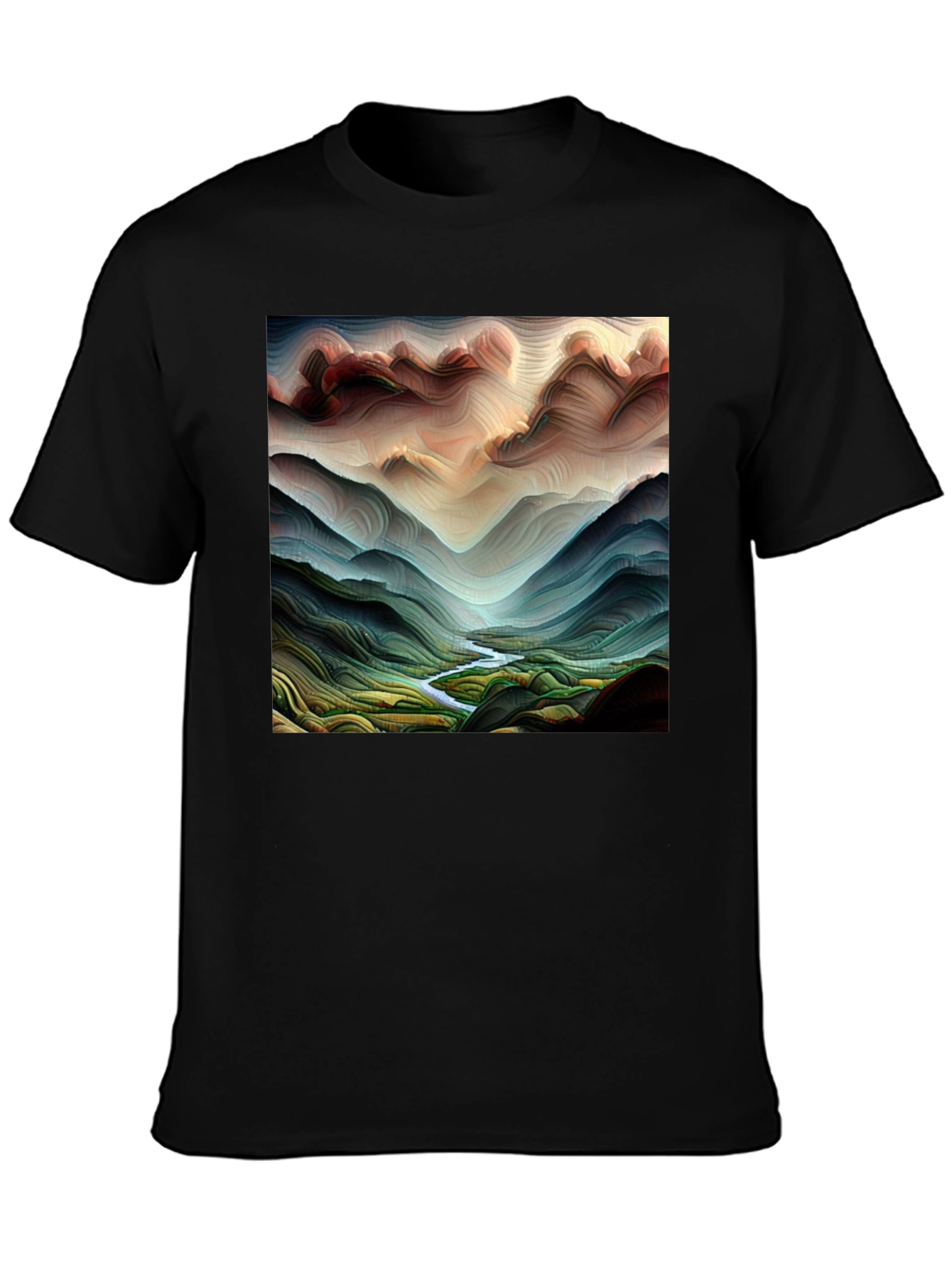 Abstract Mountainscape Graphic Tee