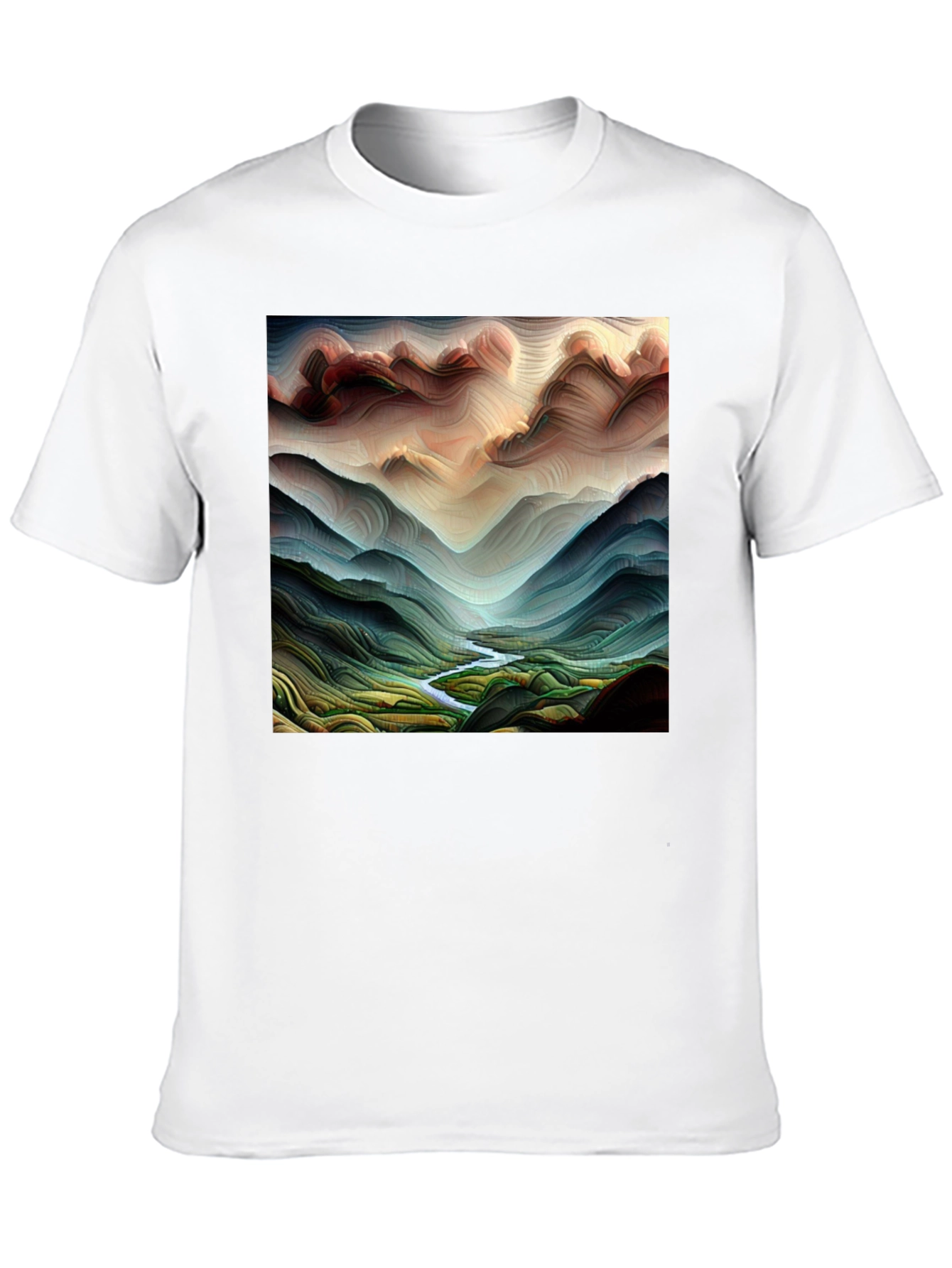 Abstract Mountainscape Graphic Tee