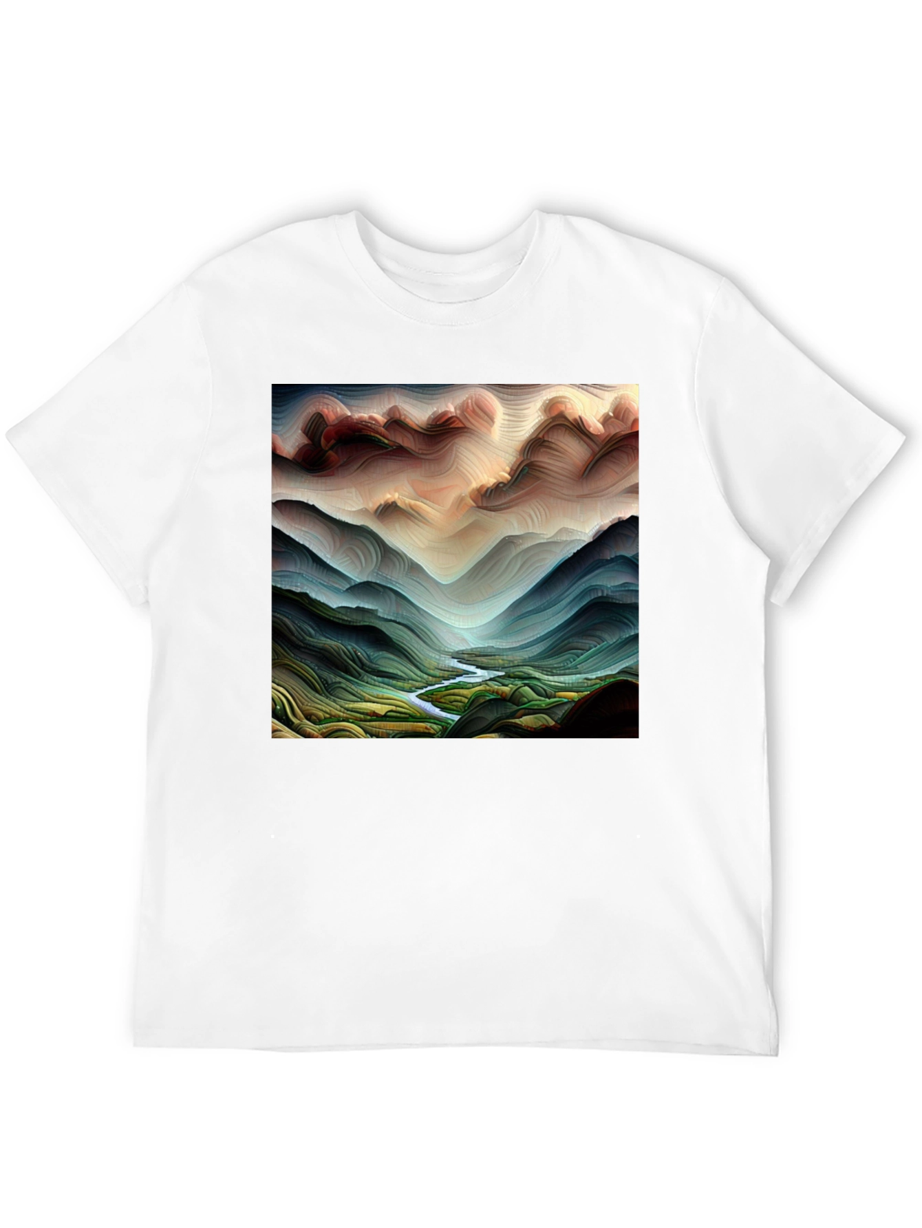 Abstract Mountainscape Graphic Tee