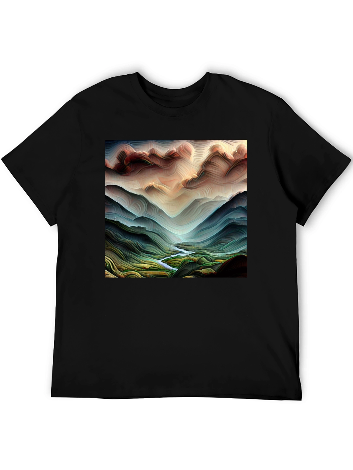 Abstract Mountainscape Graphic Tee