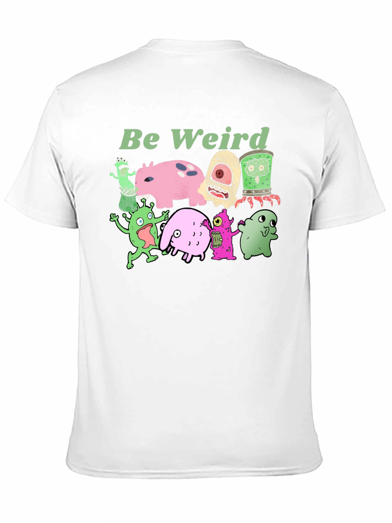 Be Weird Graphic Tee - Unique Monster Print