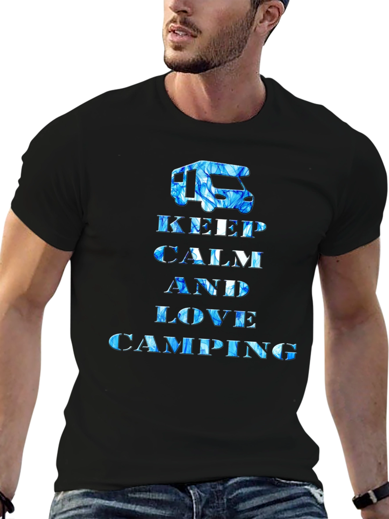 Keep Calm and Love Camping Graphic Tee