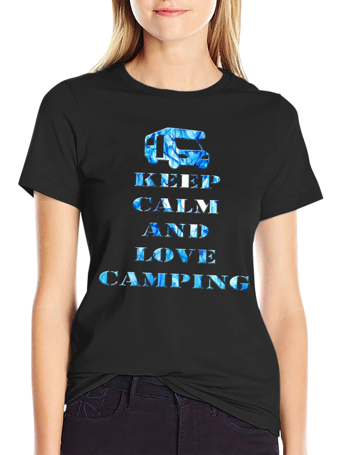 Keep Calm and Love Camping Graphic Tee