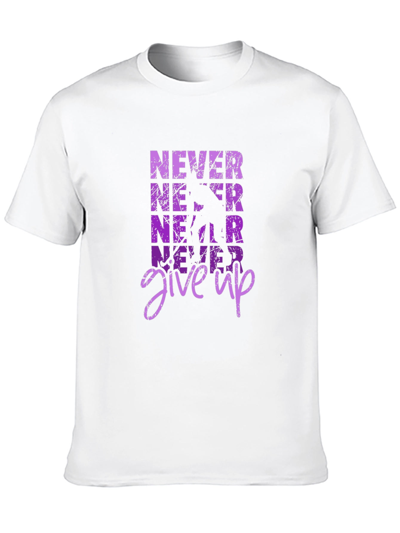 Never Give Up Graphic Tee - Inspirational T-Shirt
