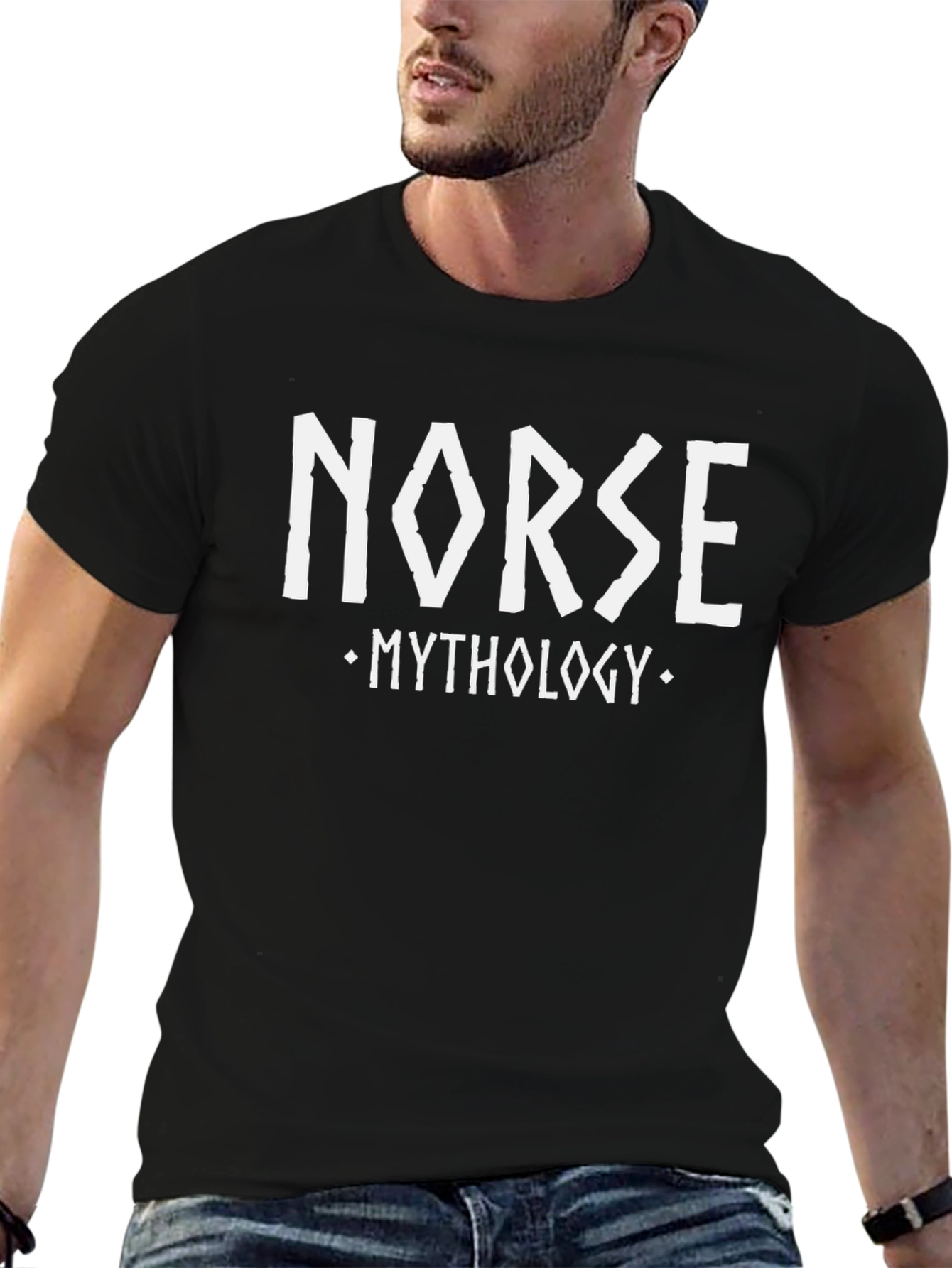 Norse Mythology T-Shirt - Black Cotton Blend